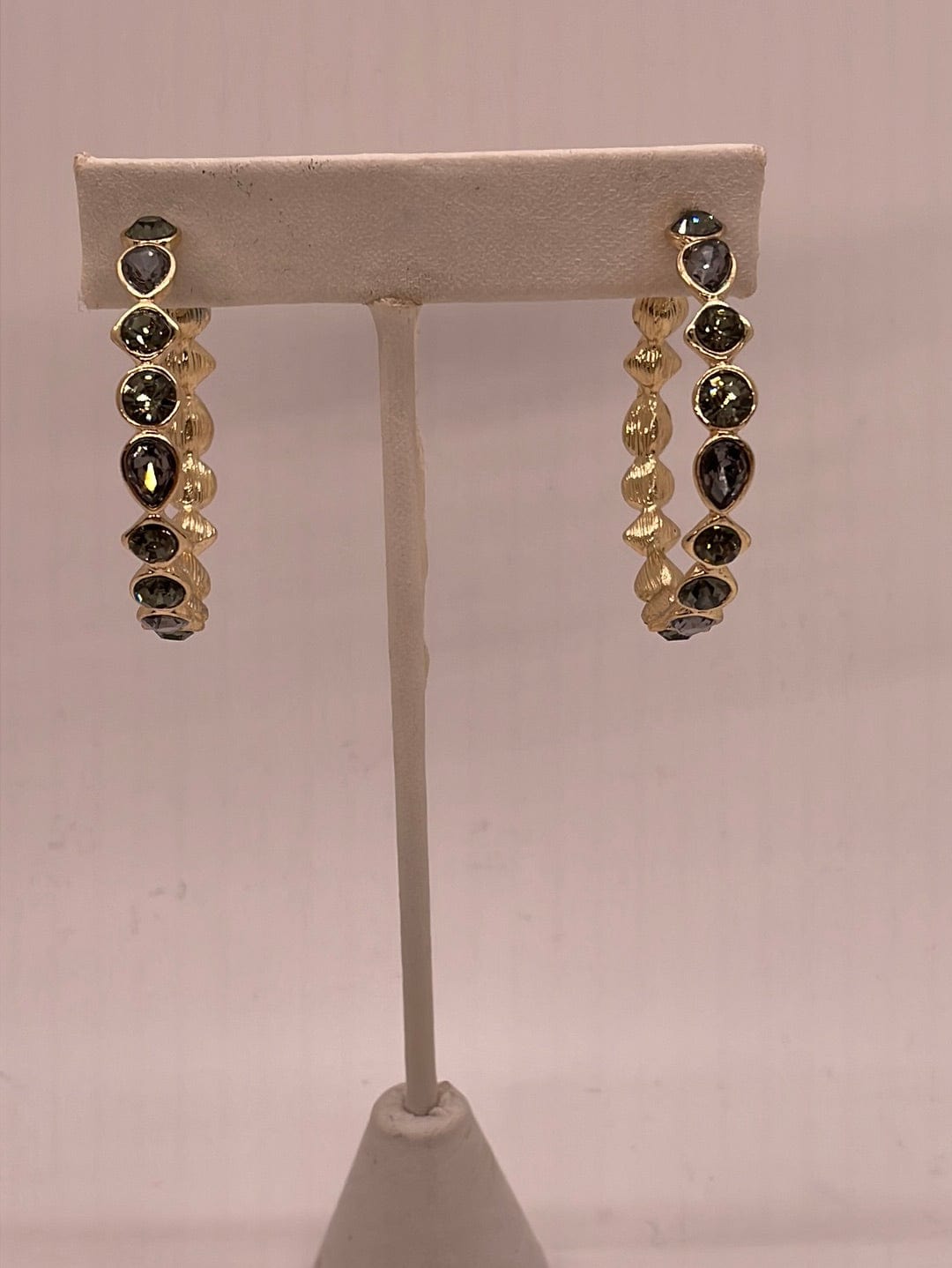 Gold & Black Gem Hoop