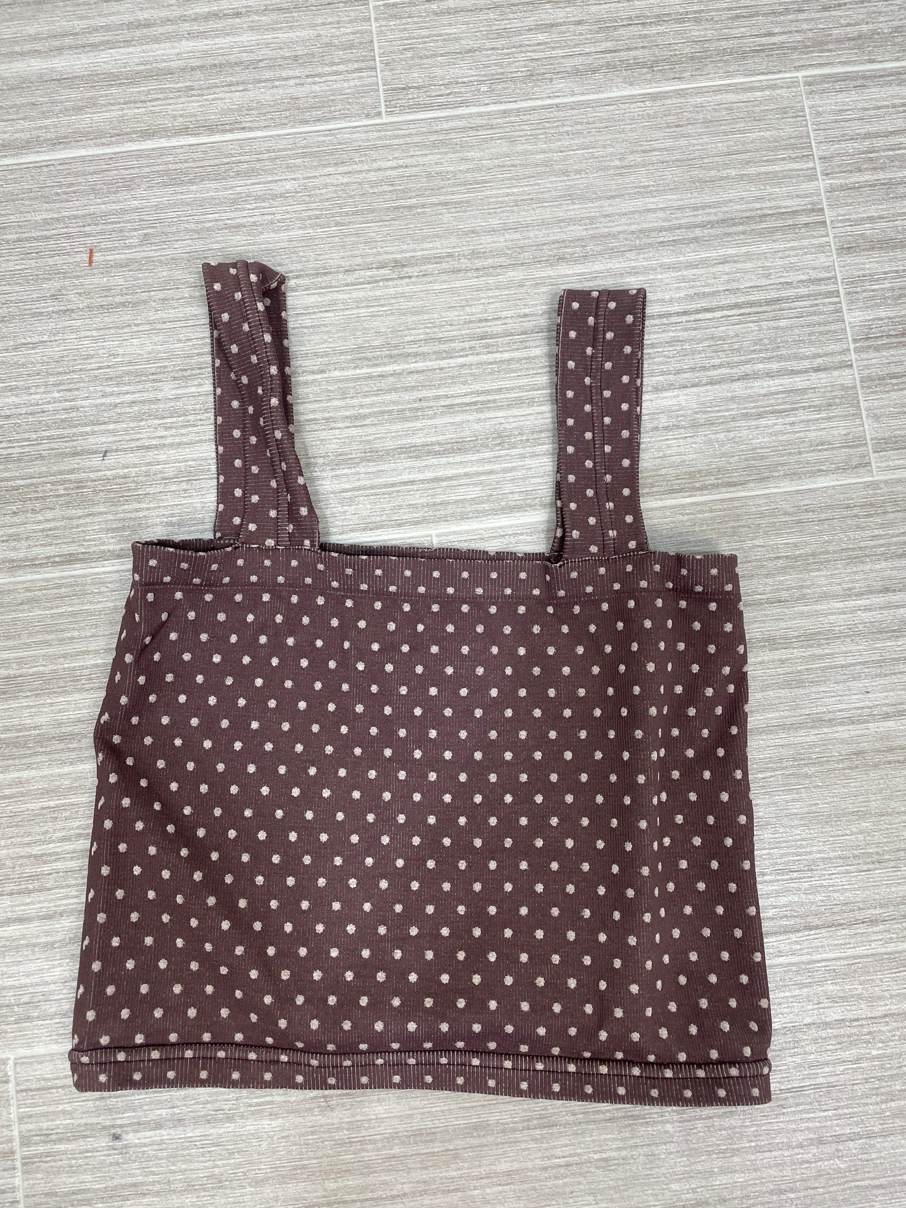 French Roast Polka Dot Square Crop Top