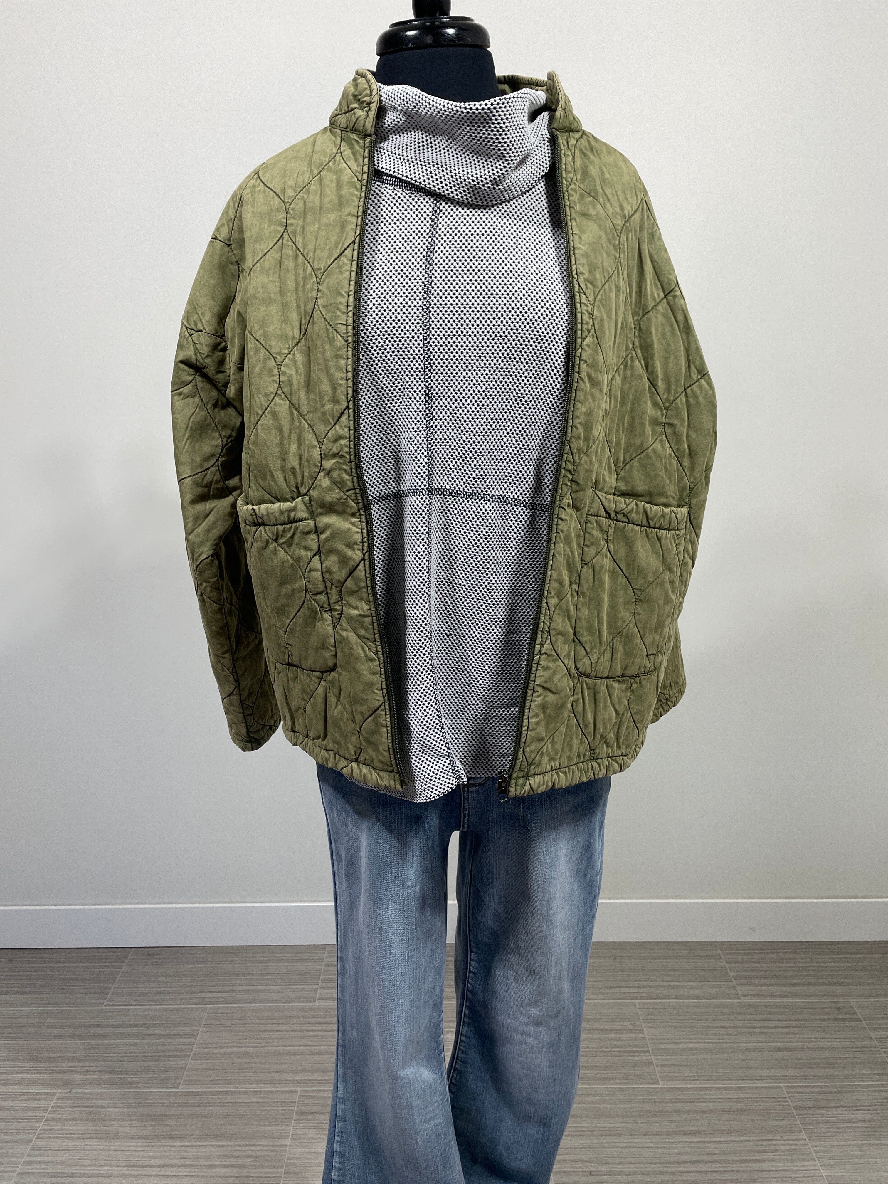 Olive Quilted Jacket