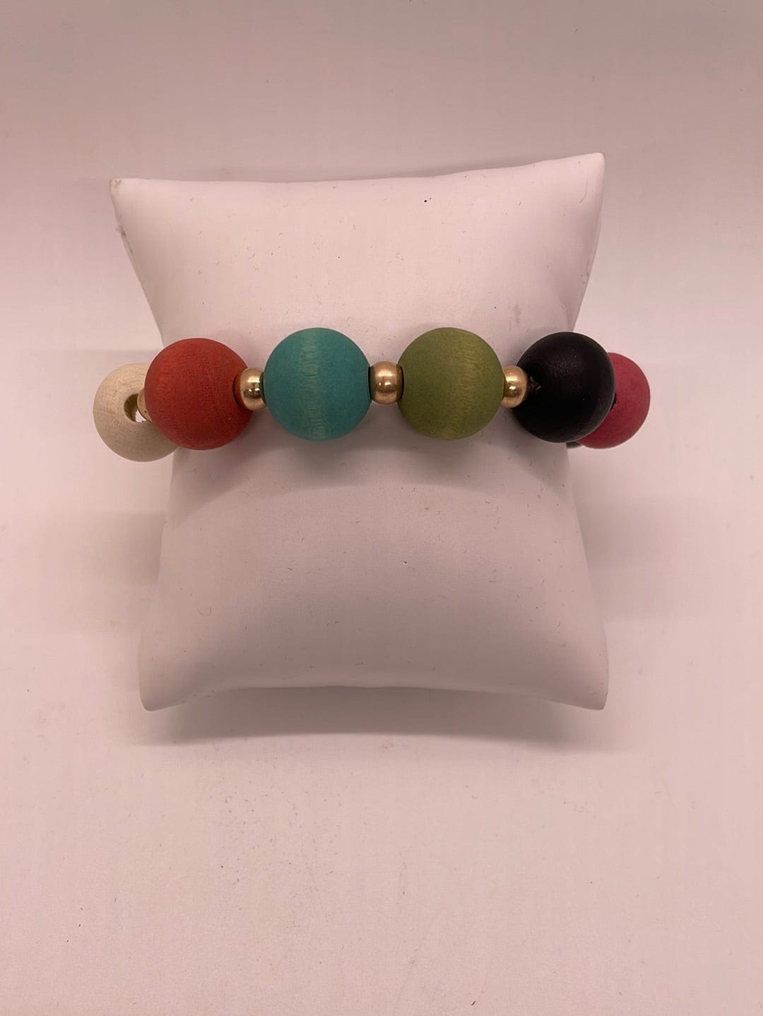 Multi Wood Bead Stretch Bracelet