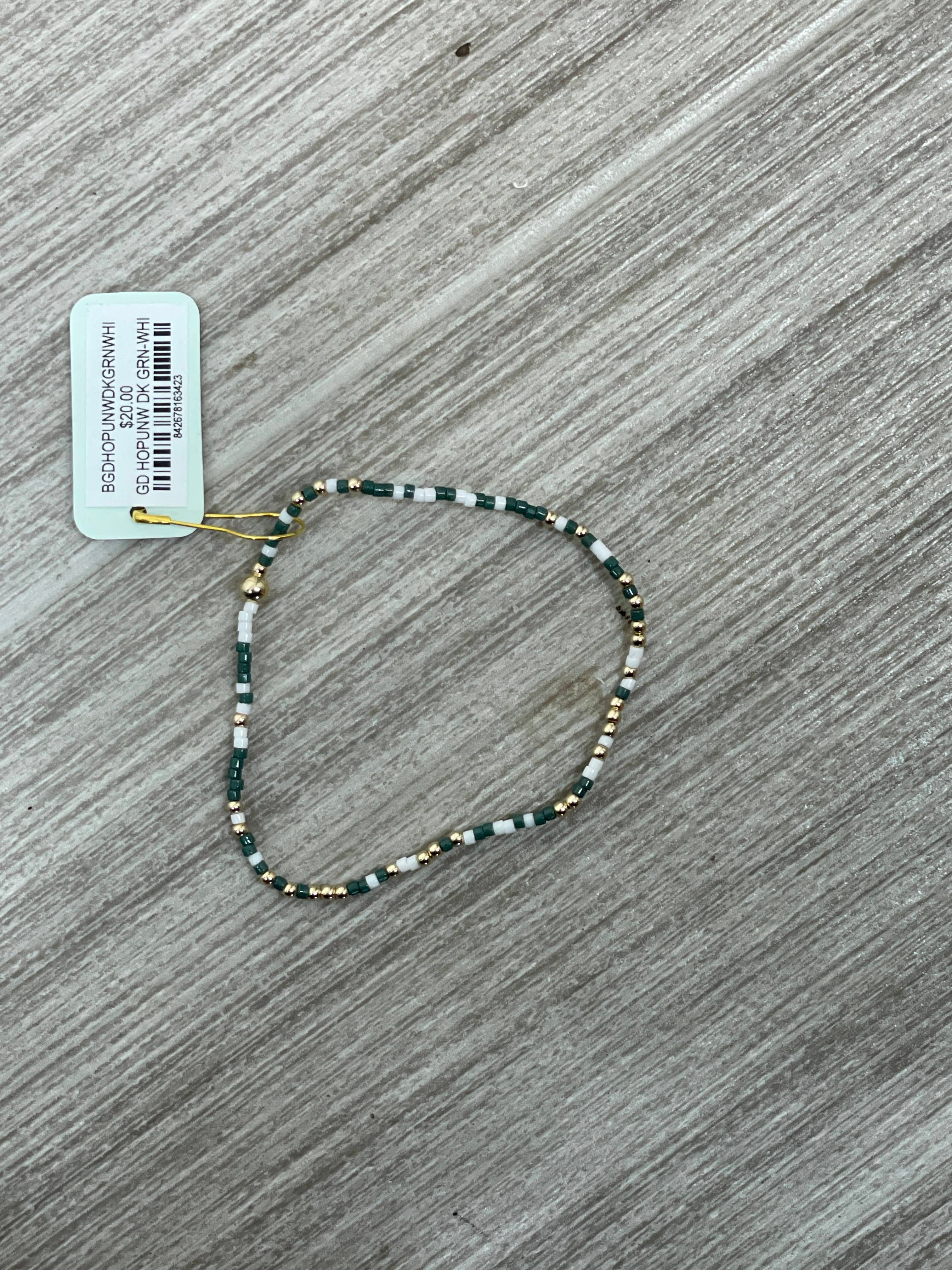 Gameday Hope Unwritten Bracelet - Dark Green-White