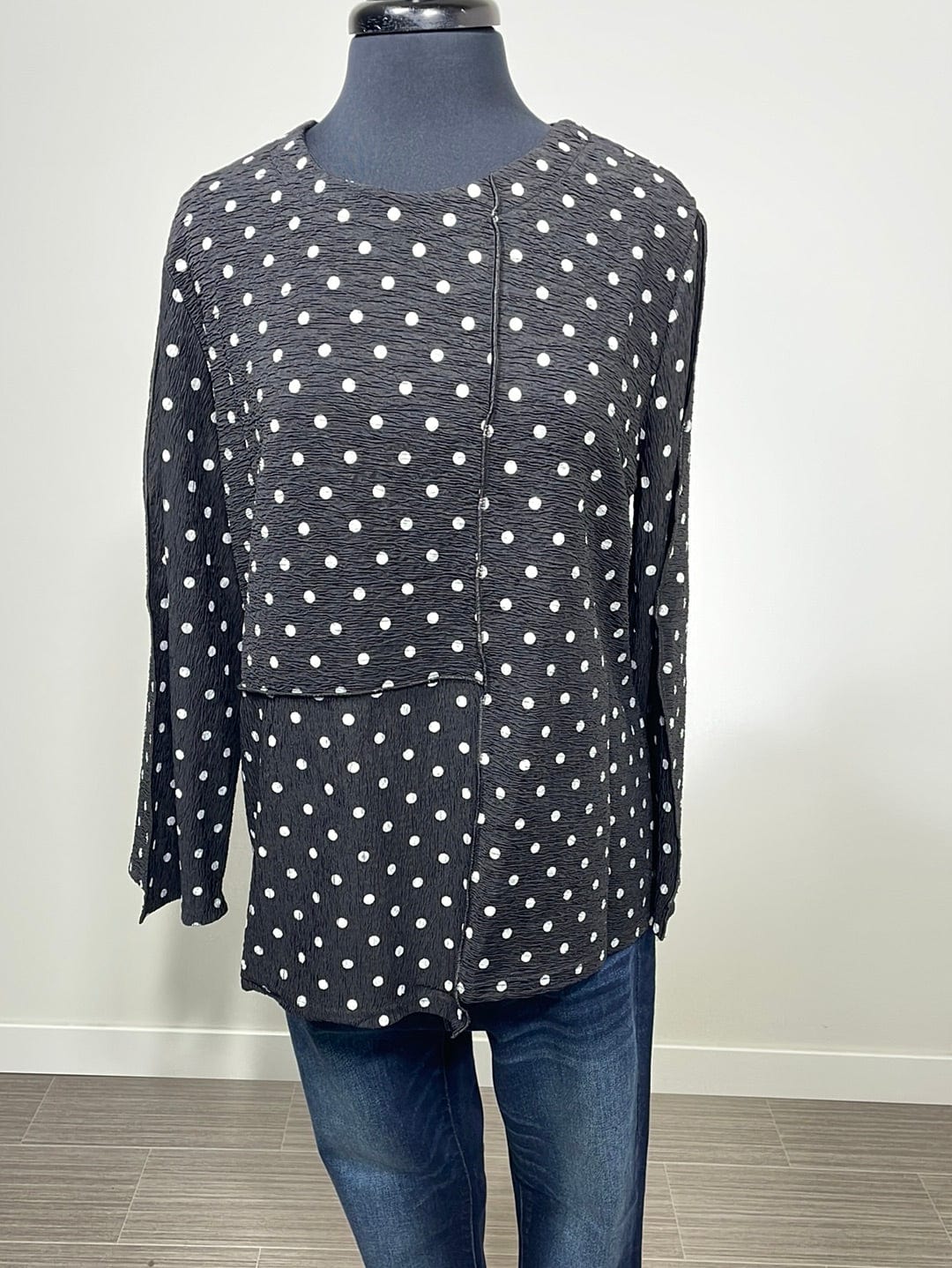 Black & White Polka Dot Top