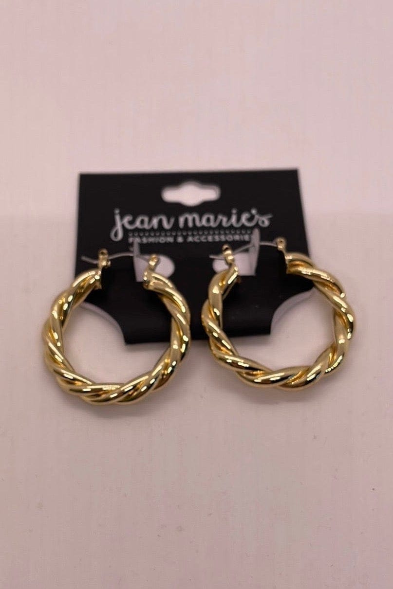 Gold Twisted Hoop, on card