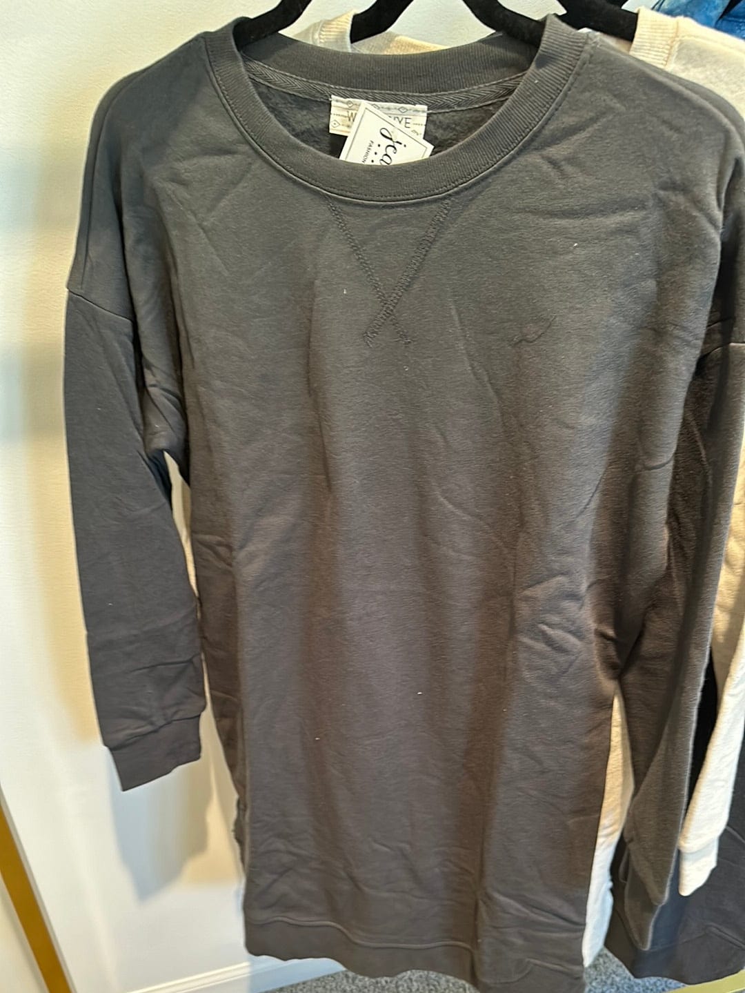 Charcoal Sweatshirt Dress