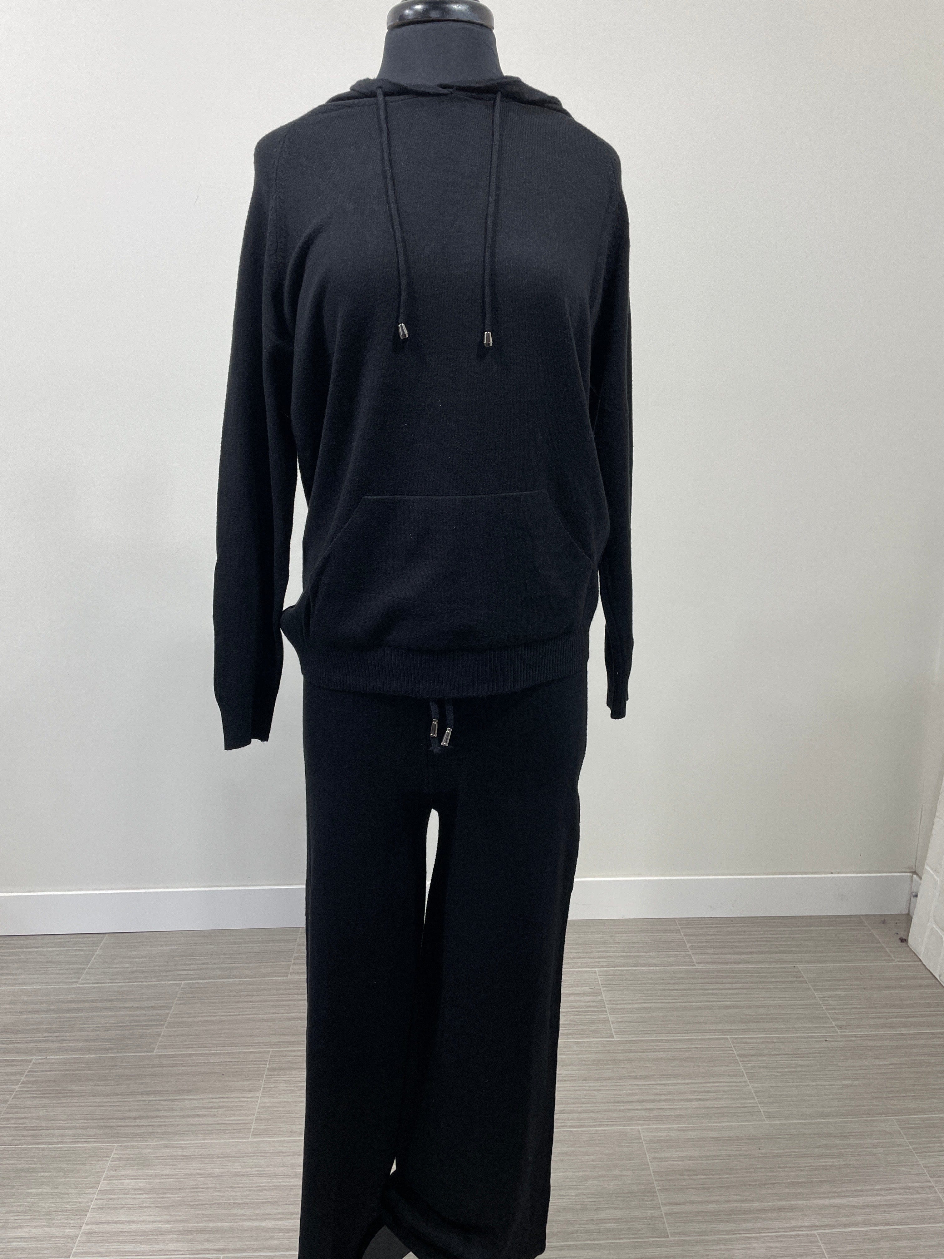 Black Cozy Pant & Hoodie Set