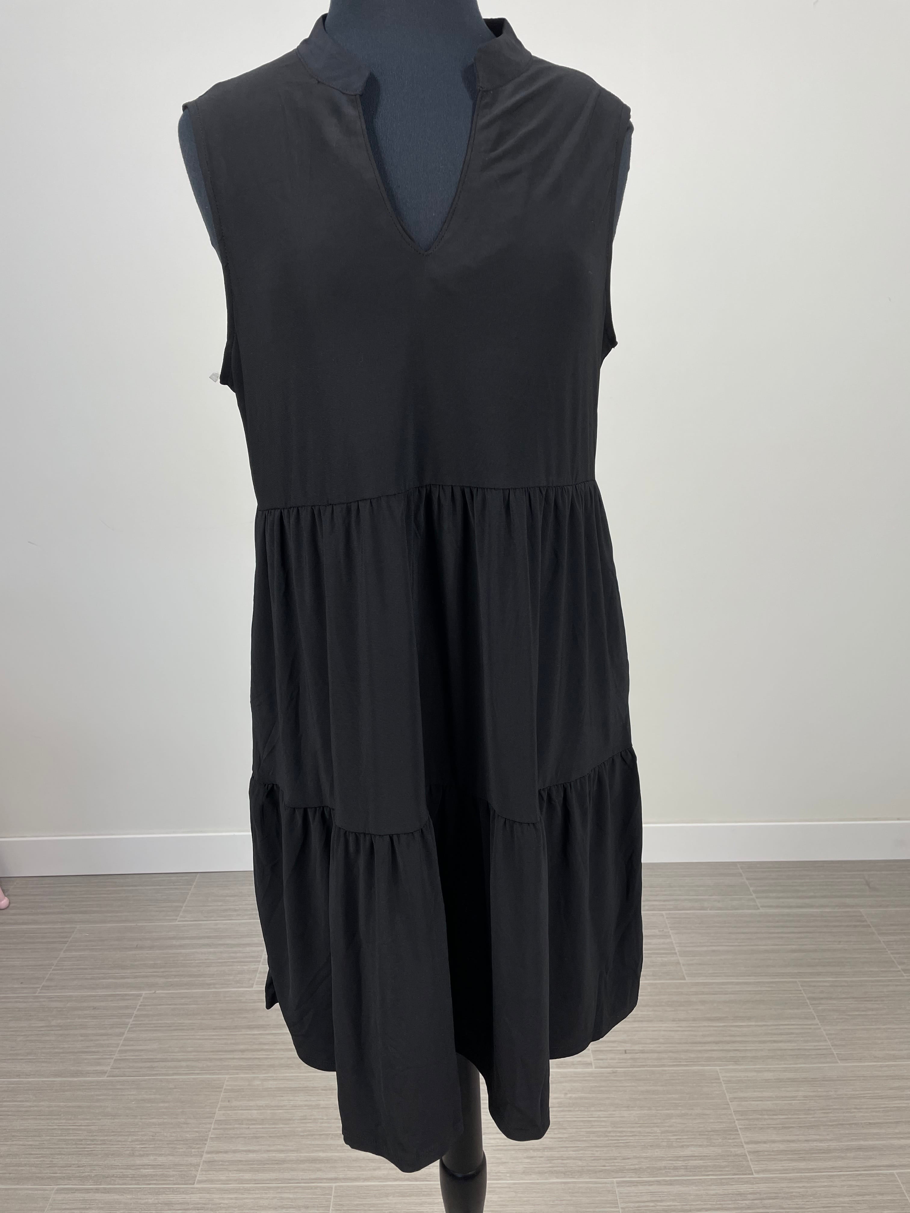 Black Tiered Tank Dress