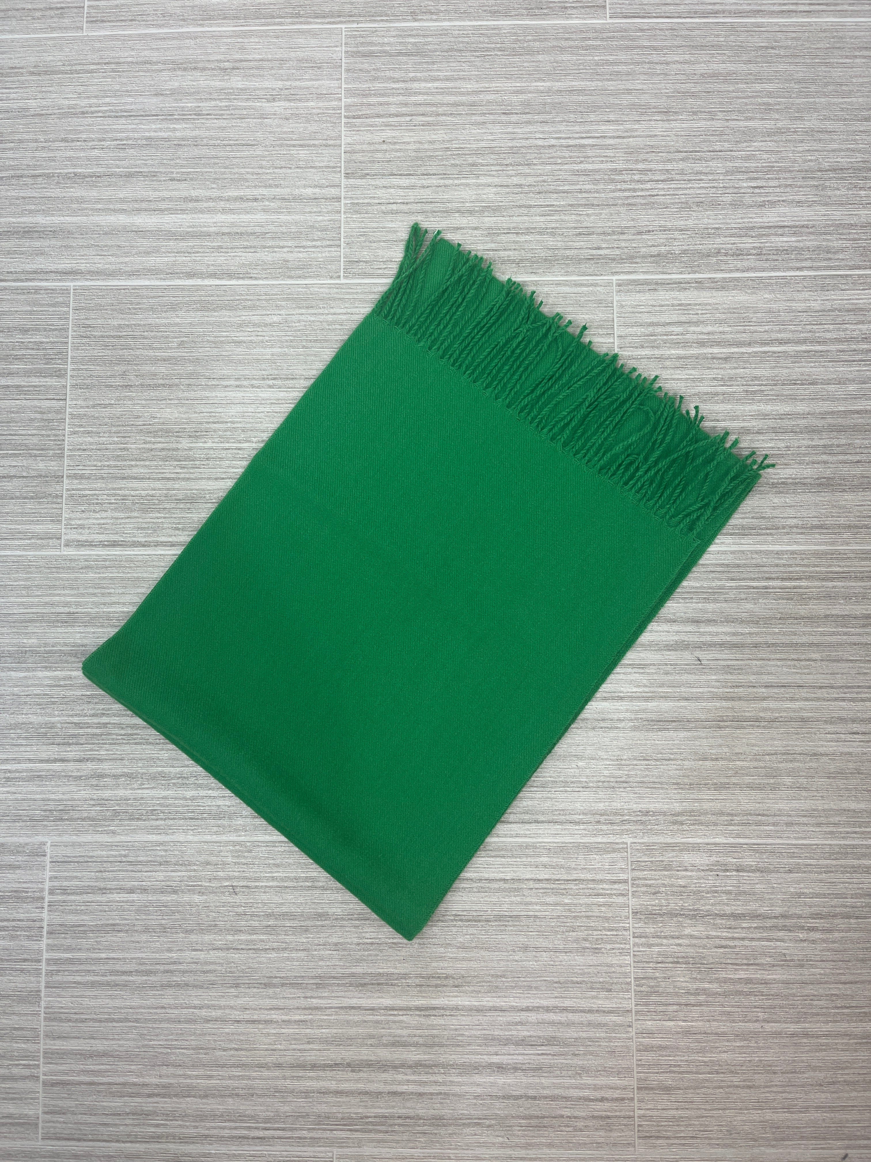 Solid Green Cashmere Feel Scarf