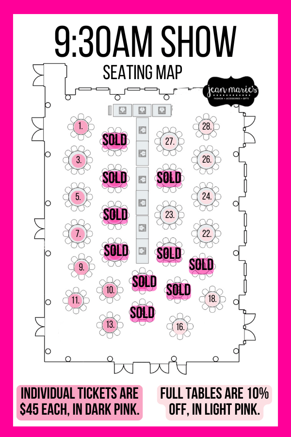 Holiday Fashion Show 2025 9:30 AM SHOW - Individual Ticket Sales