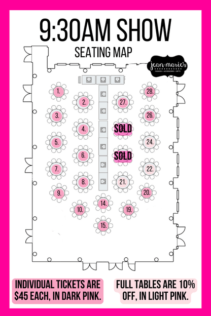 Spring Fashion Show 2026 9:30 AM SHOW - Individual Ticket Sales