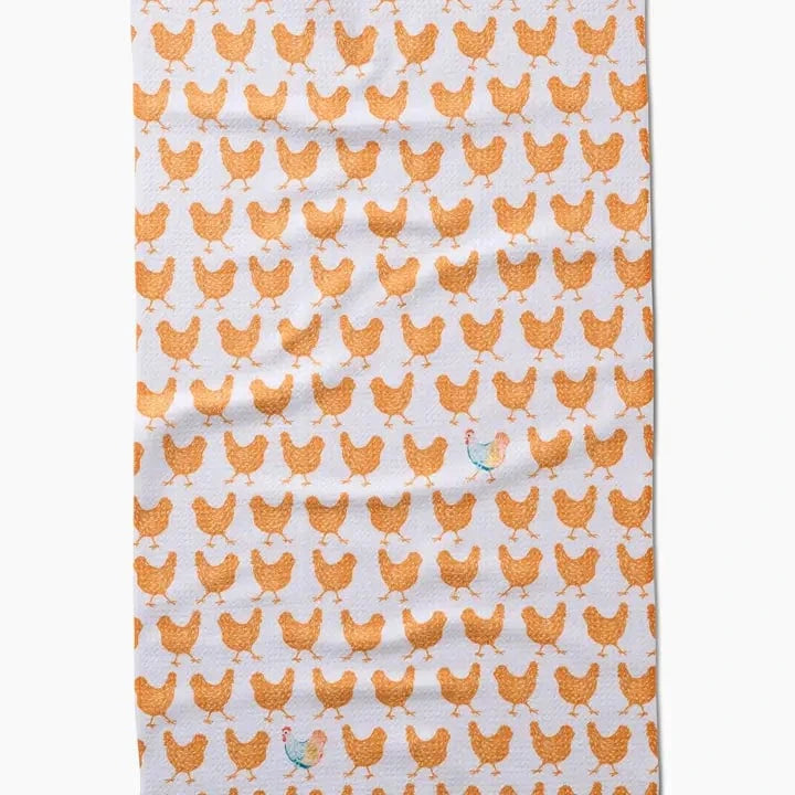 Geometry Fun Spring Chicks Tea Towel