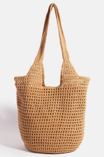 Braided Mesh Hobo Shoulder Tote Bag