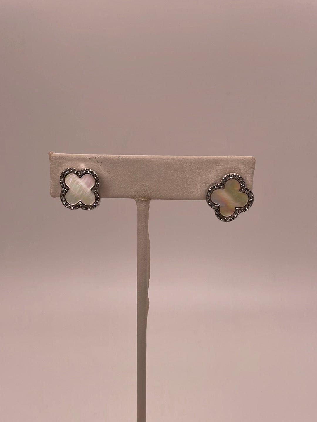 Silver Clover Stud Earring