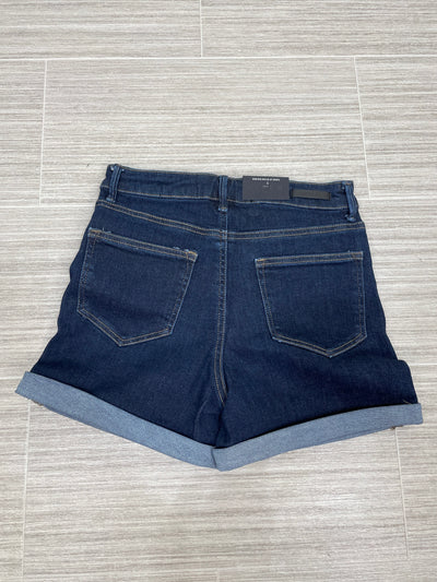 Dark Wash Cuffed Denim Shorts