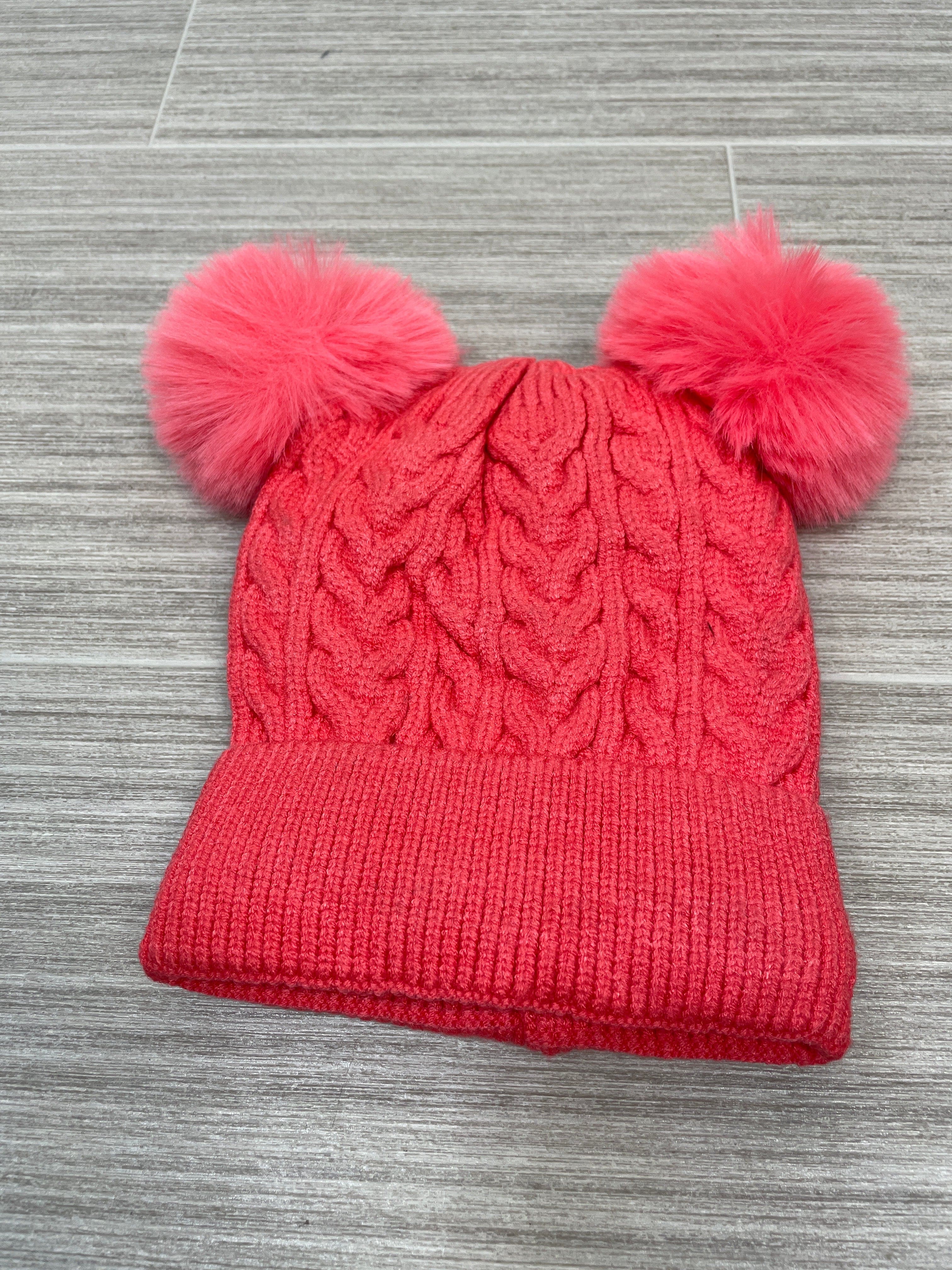Coral Toddler Cable Knit Lined Hat