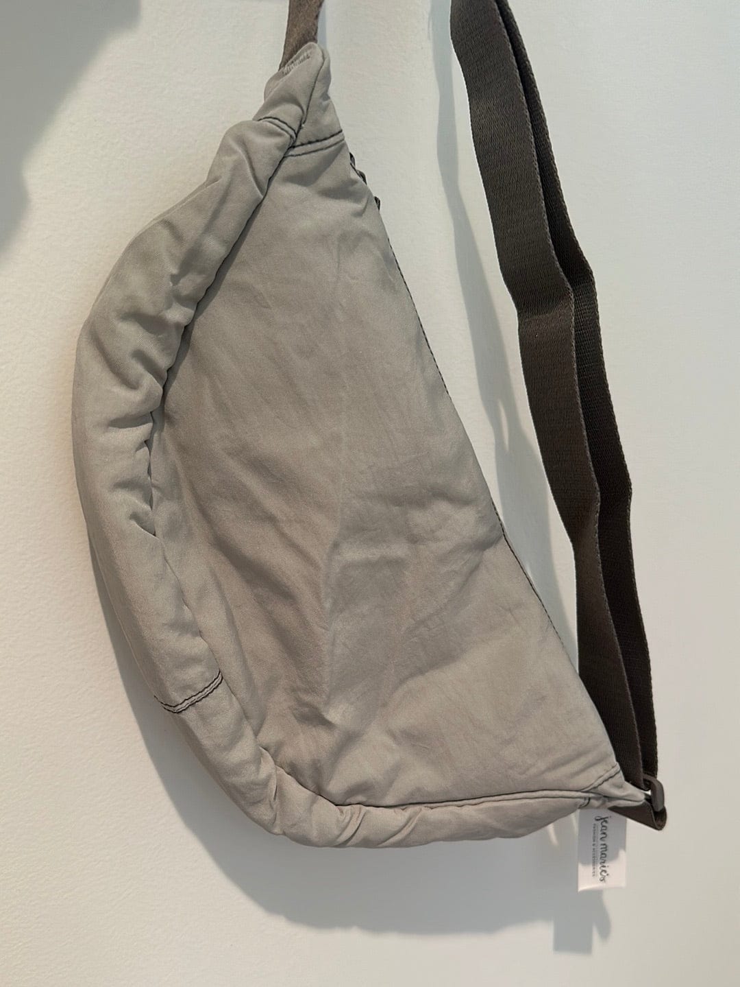 Gray Crest Crossbody Bag