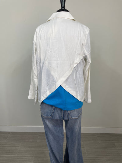 Ecru Linen Blended Blazer