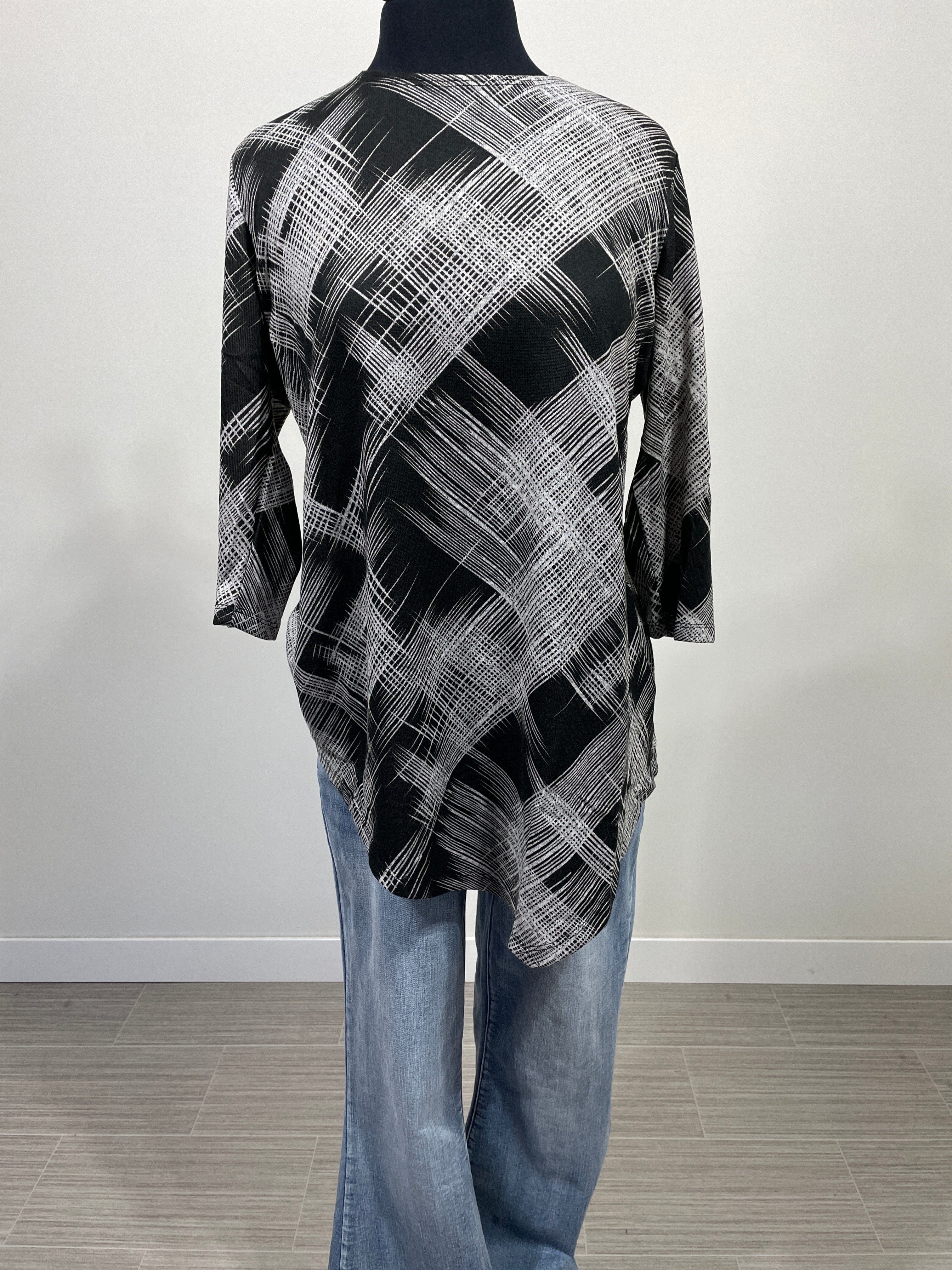 Black & Grey Sketch Top