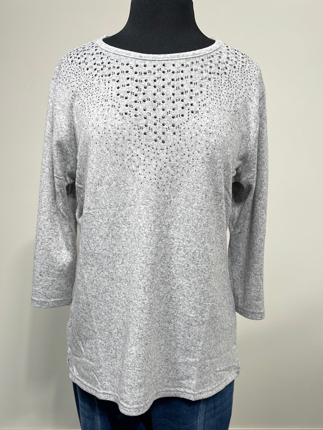 Grey Heather Hacci Glitz Tops