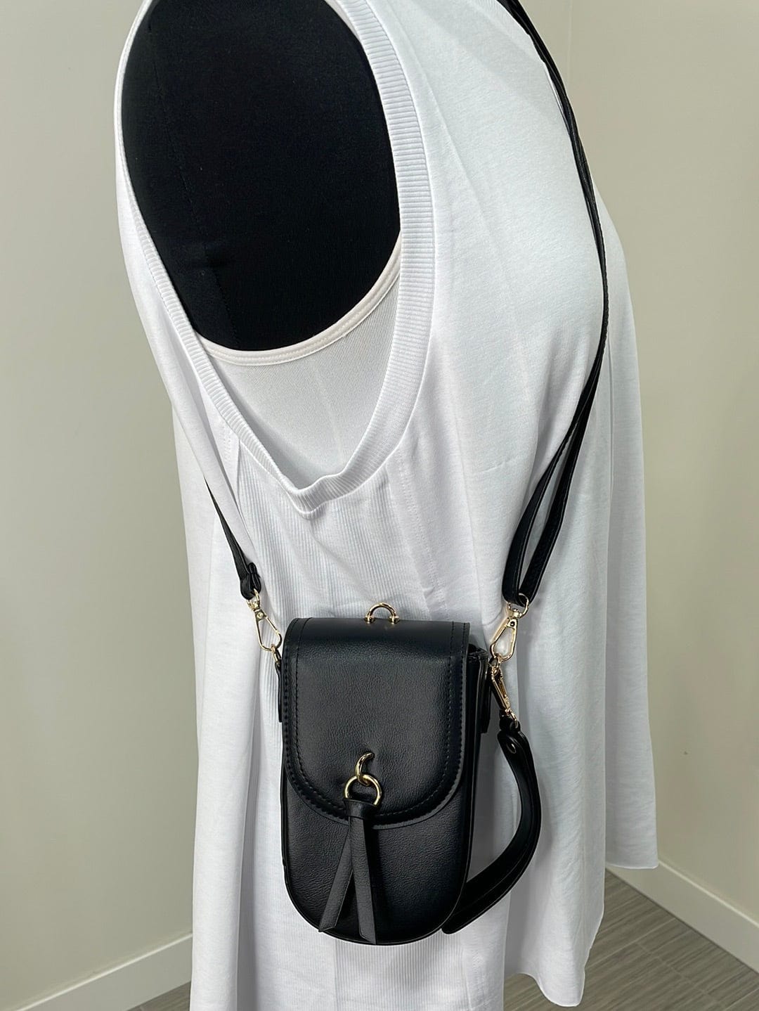 Black Phone Crossbody W/ Slots
