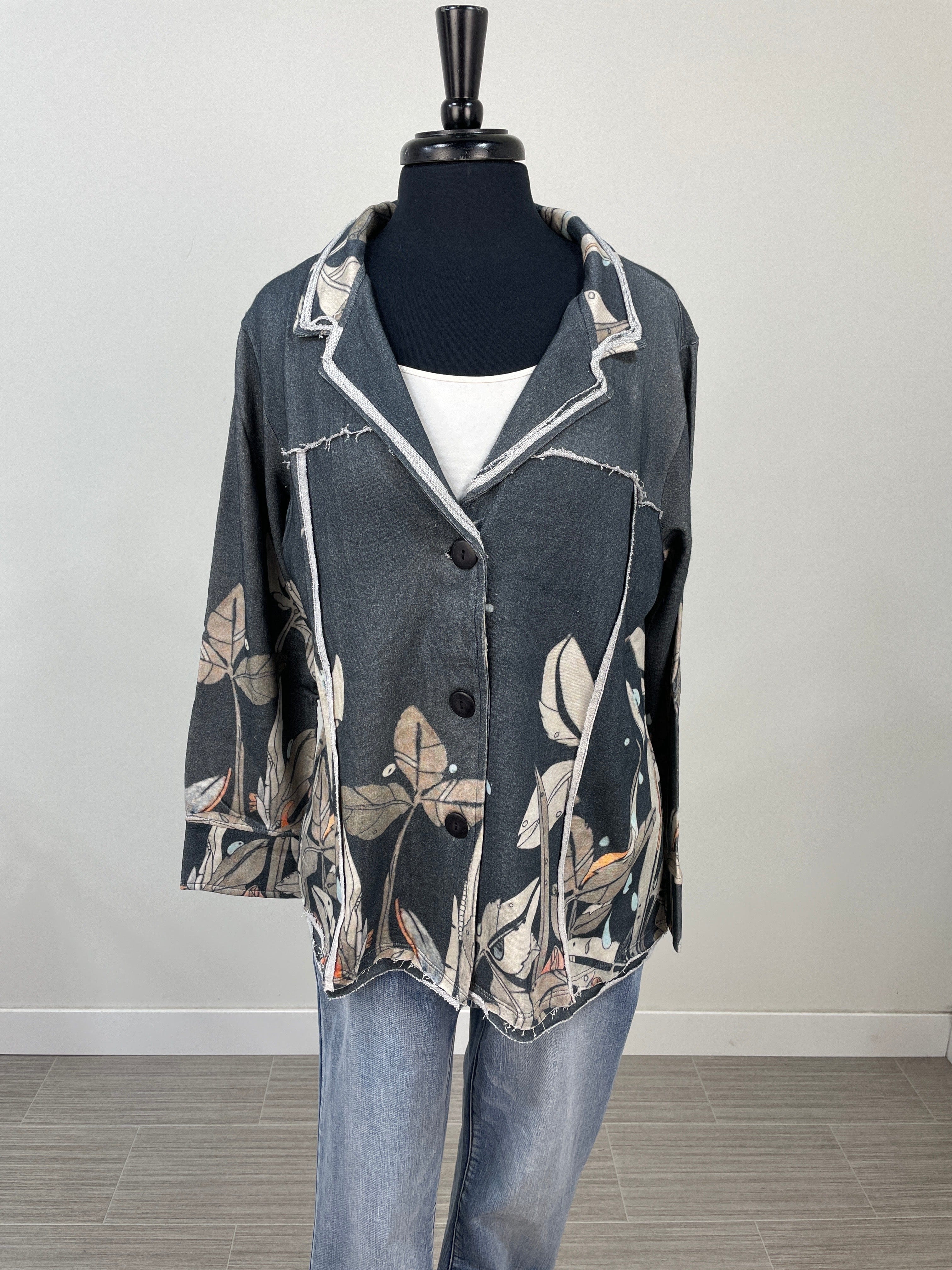 Grey Deconstructed Blazer