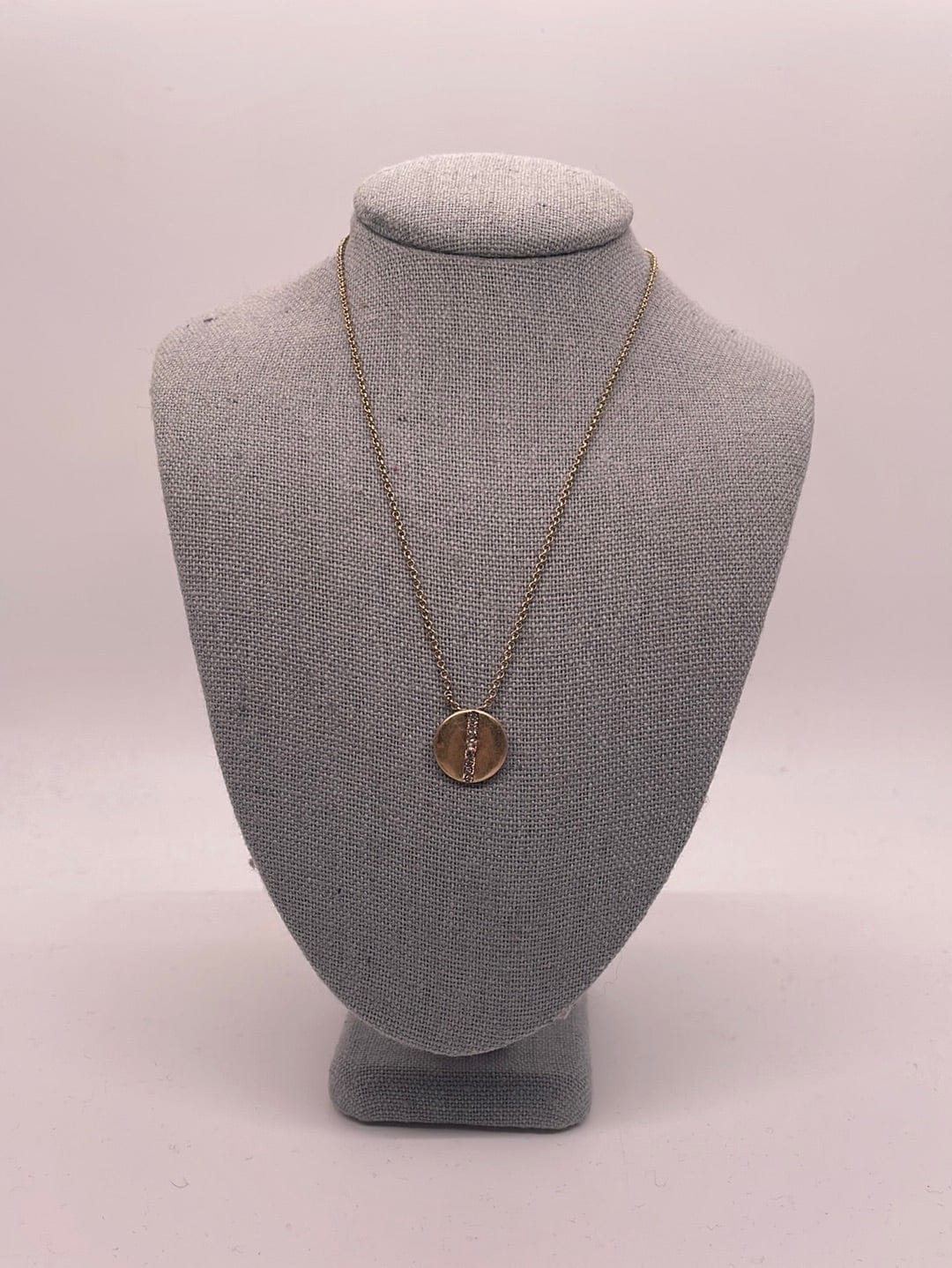 Gold Delicate Disc Necklace