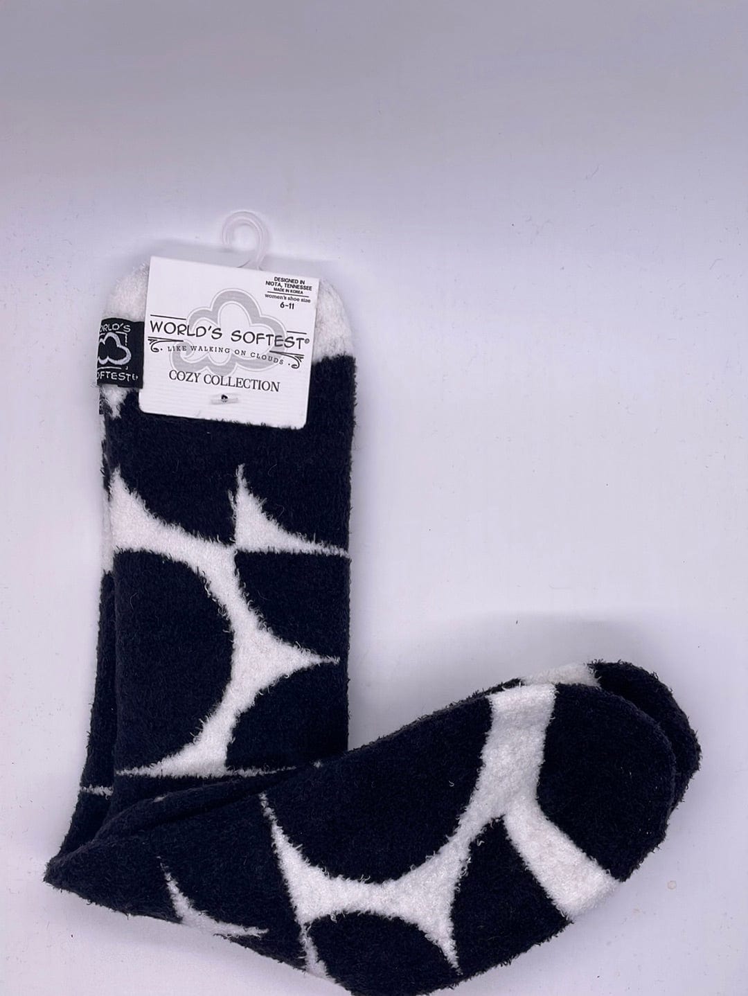 World's Softest Cozy Cali Crew Geo B/W