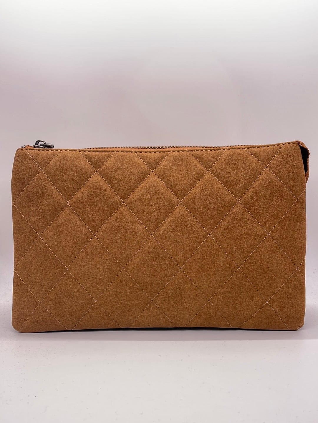 Brown Quilted Lizzy Crossbody w/Guitar Strap