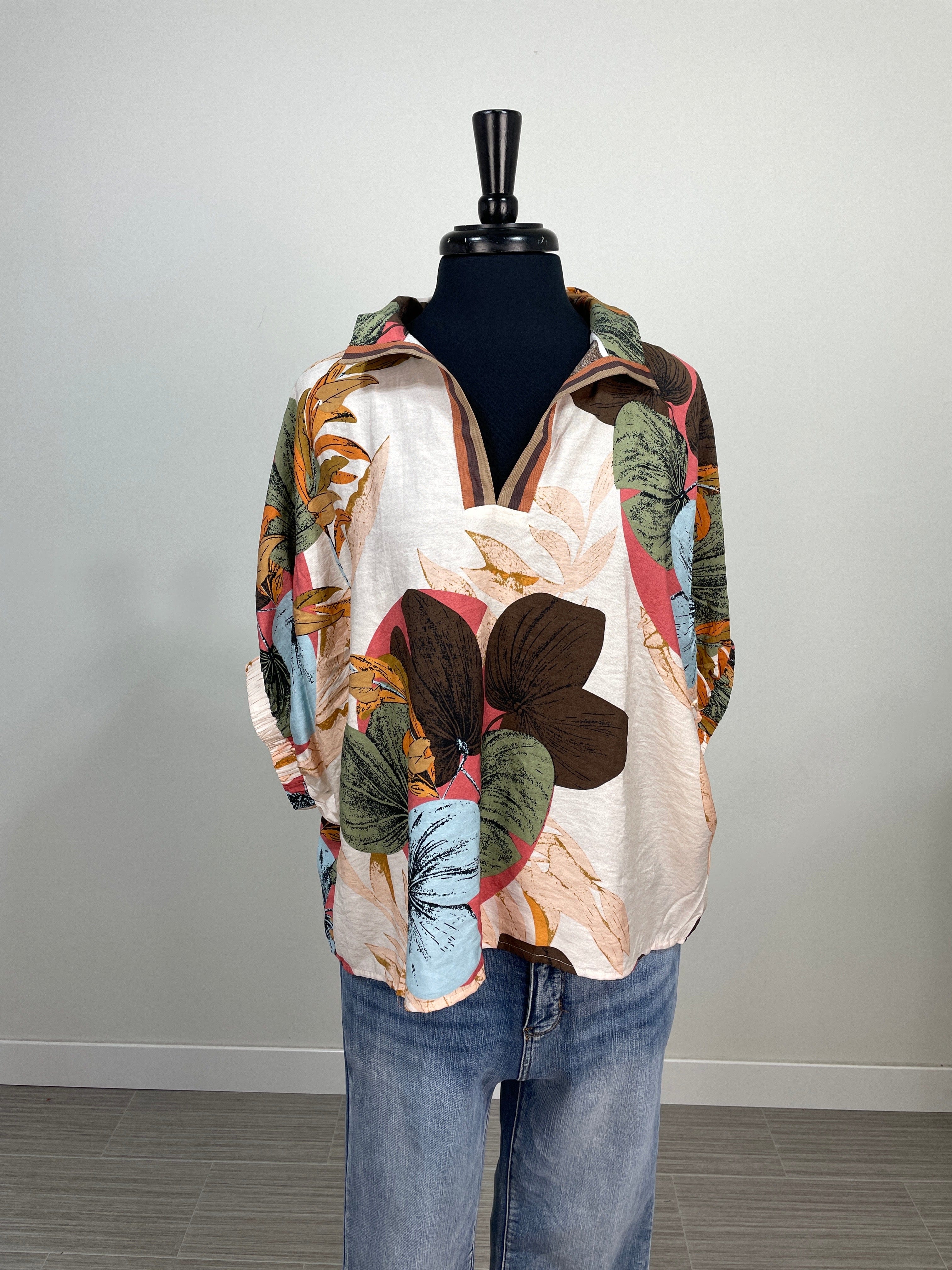 Botanical Flowy Blouse