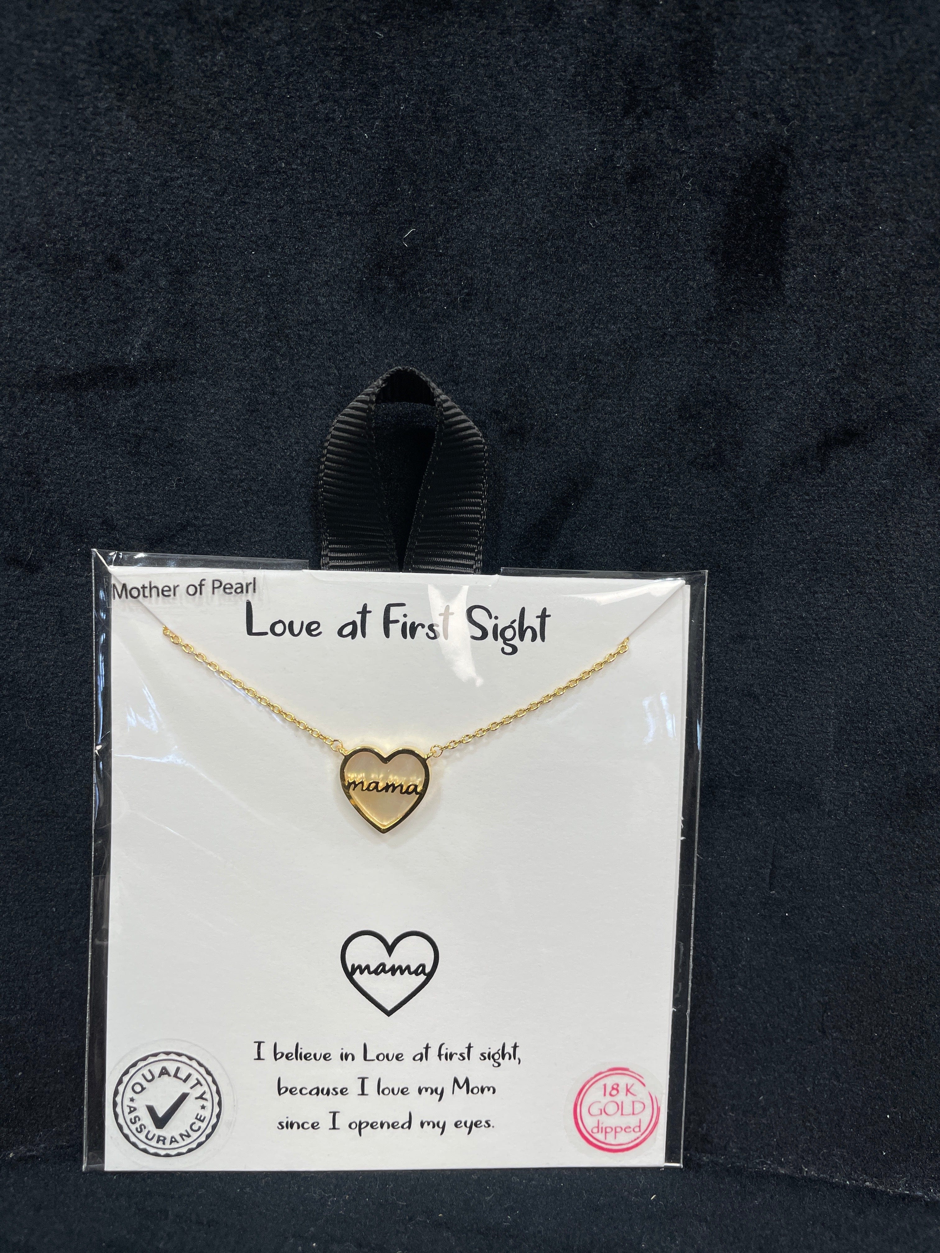 Love at First Sight Mama Necklace - Gold