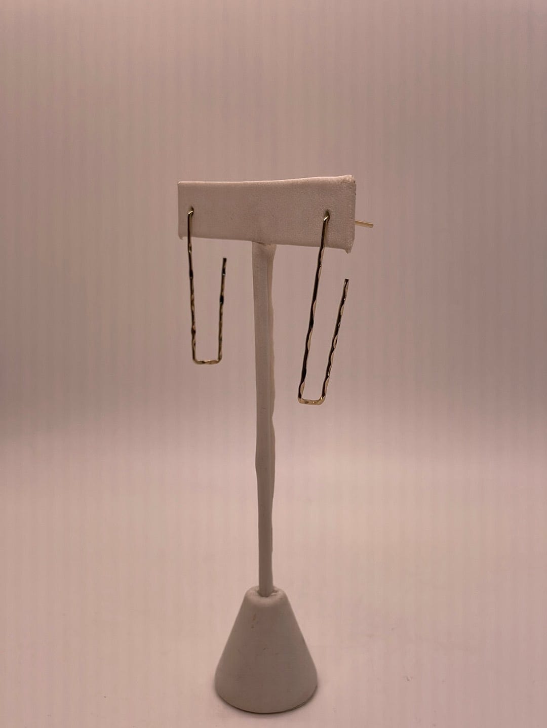 Gold Rectangle Hoop Earring