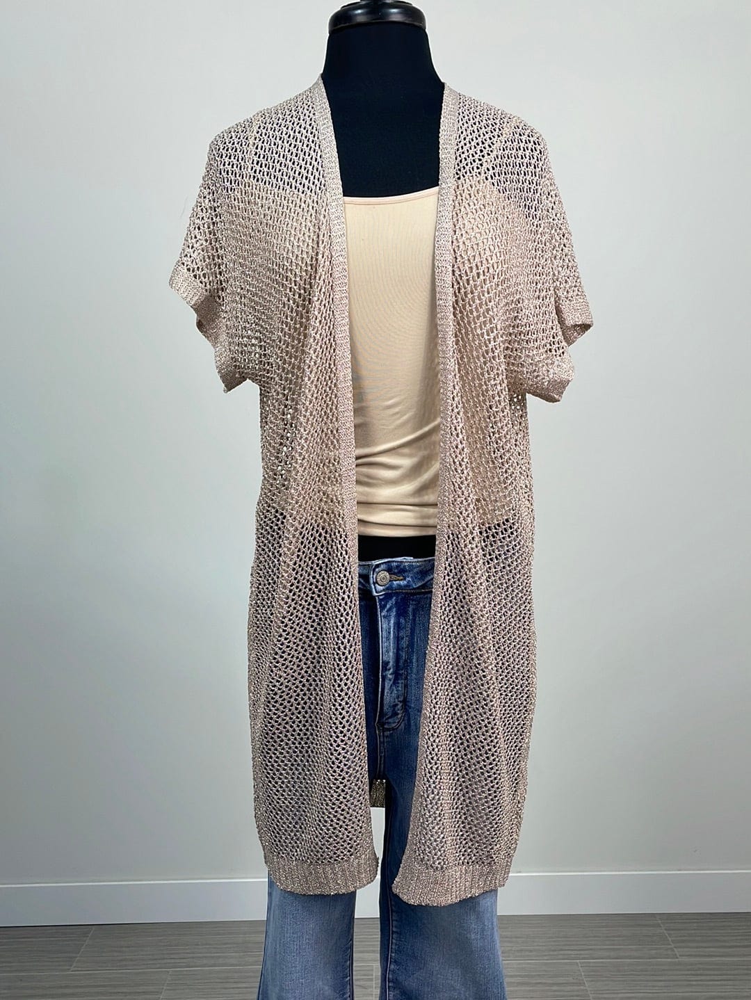 Metallic Knit Kimono