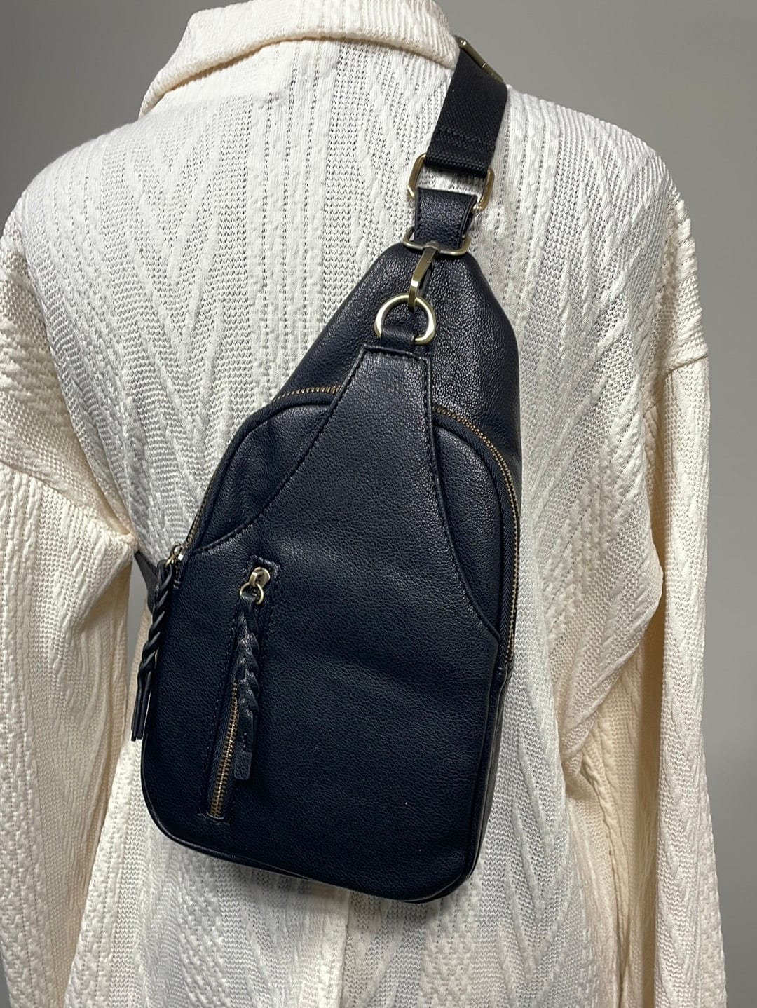 Black Nikki Sling Pack Bag