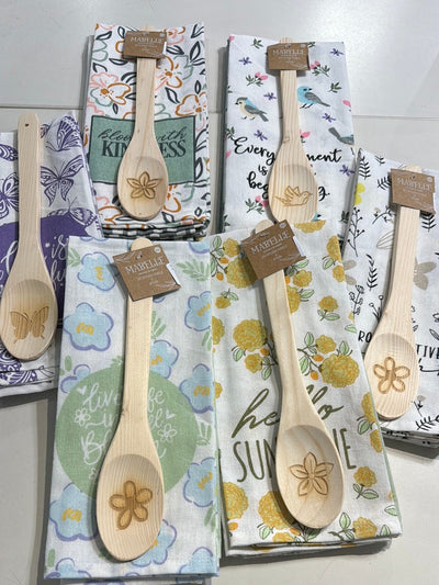 Spring 2pk Towel & Spoon Set