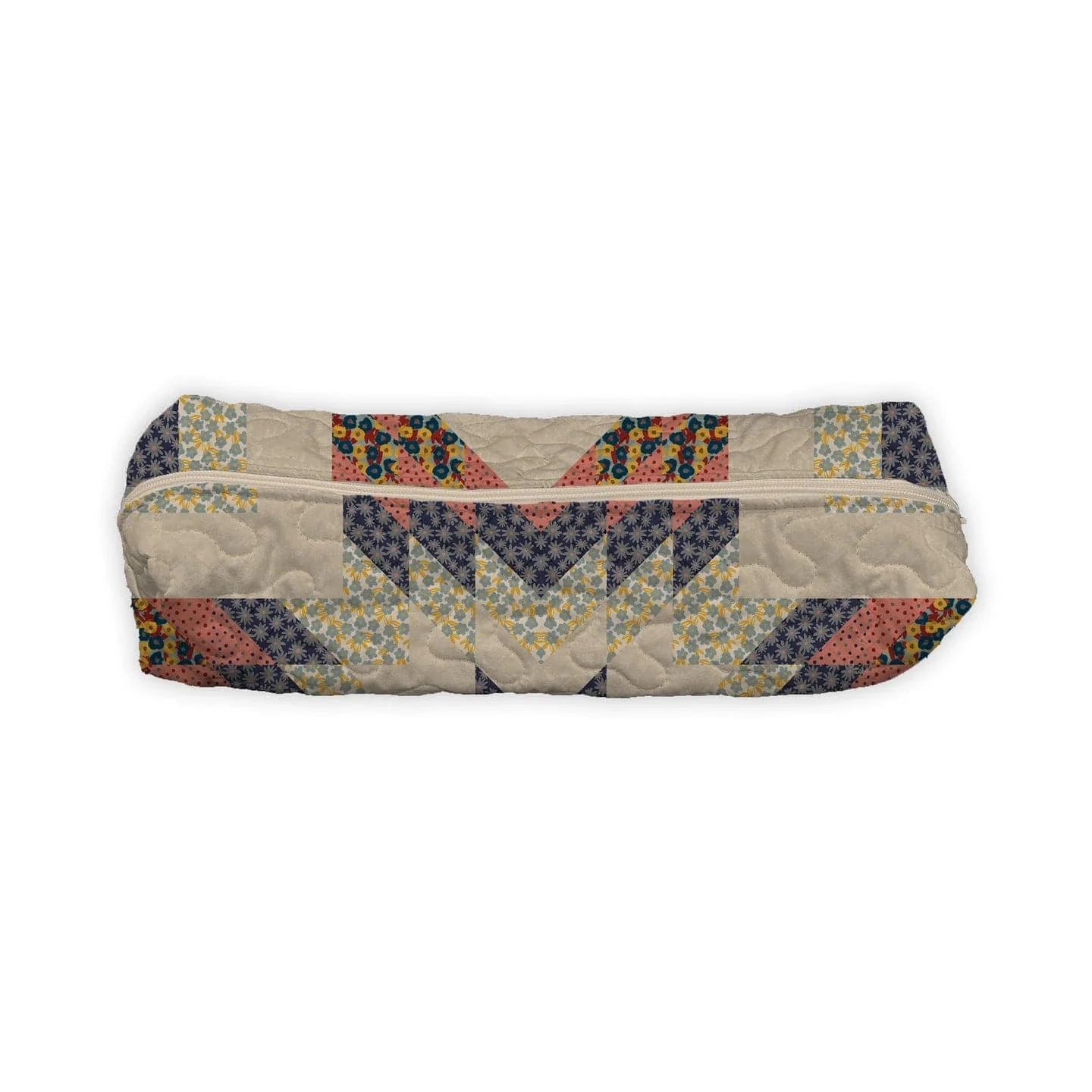 Adeline Patchwork Coral Quilted Hot Tool Bag