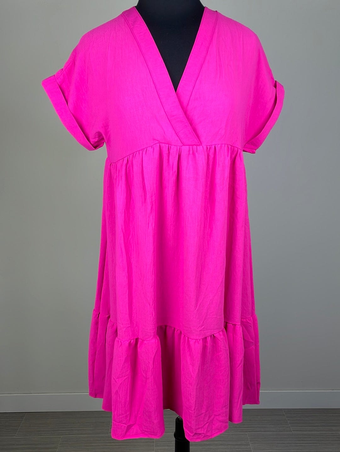 Hot Pink Class Empire Dress