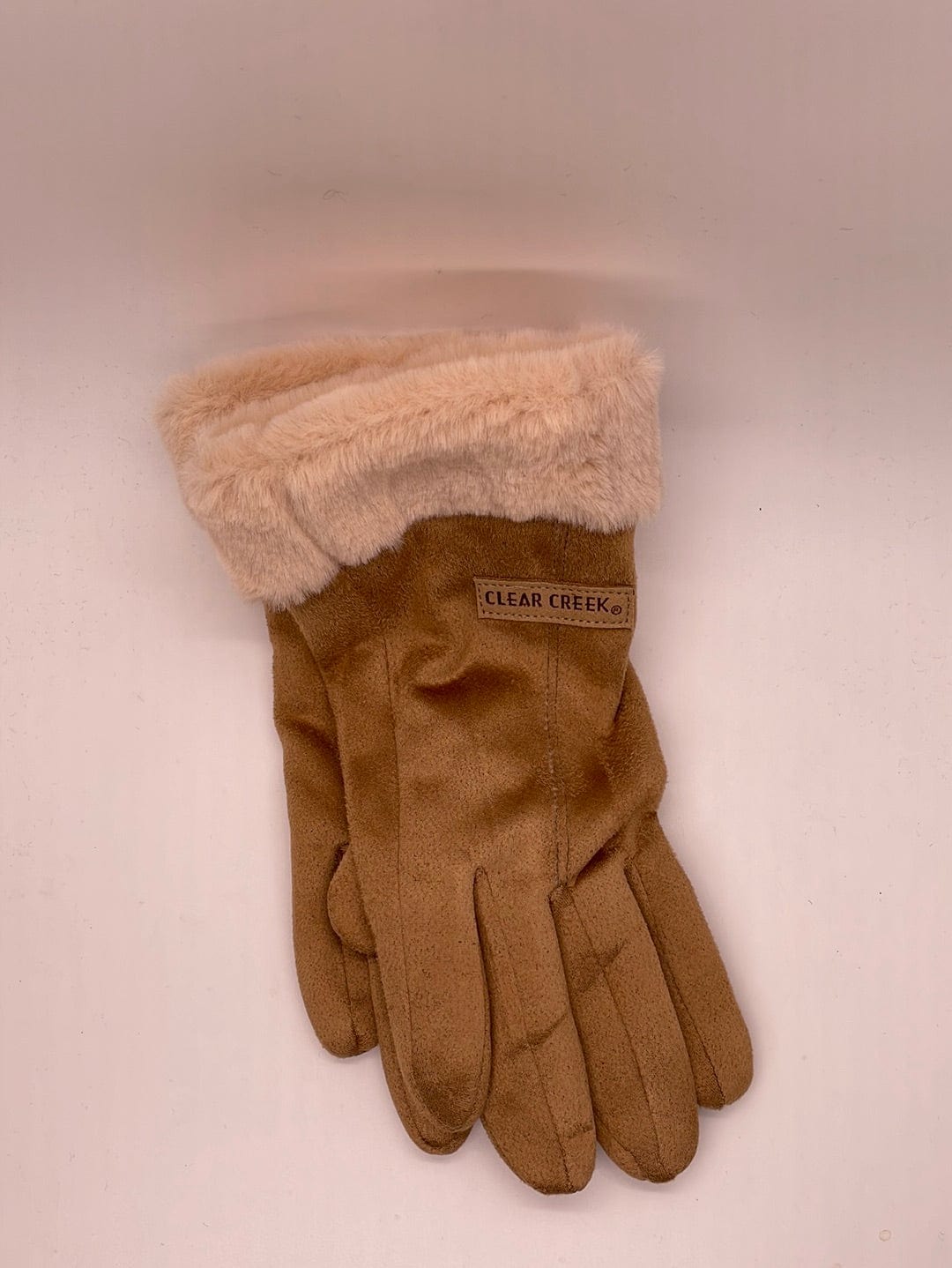 CC Tan Women's Suede Fleece Gloves