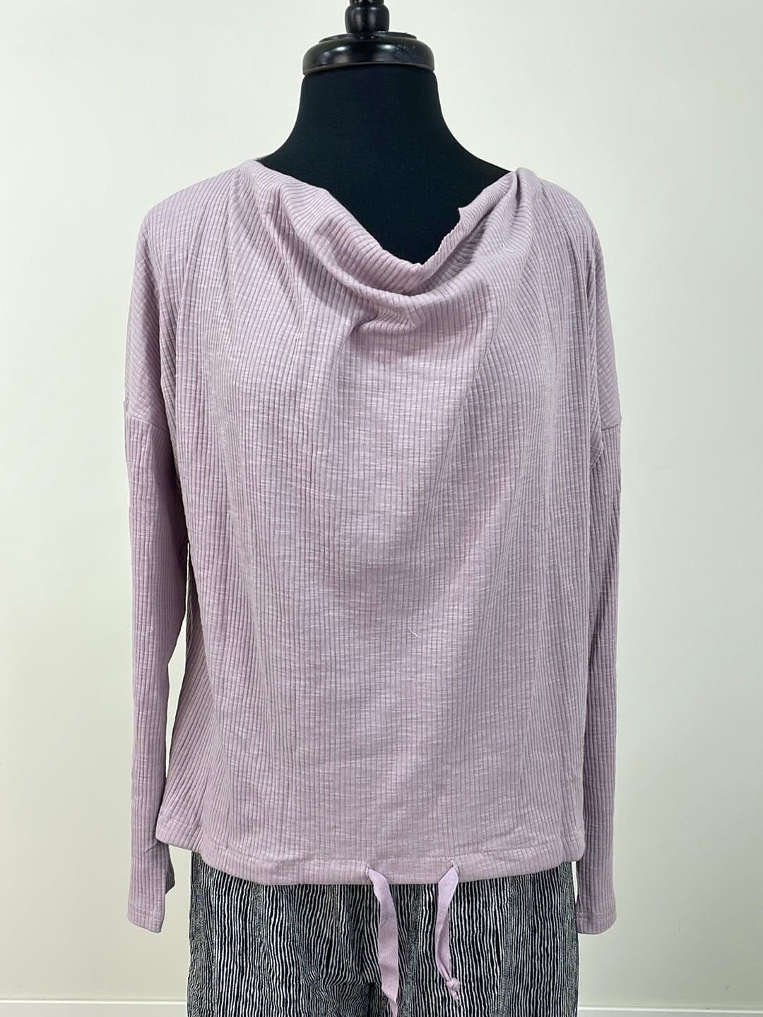 Orchid Cowl Crochet Trim Top