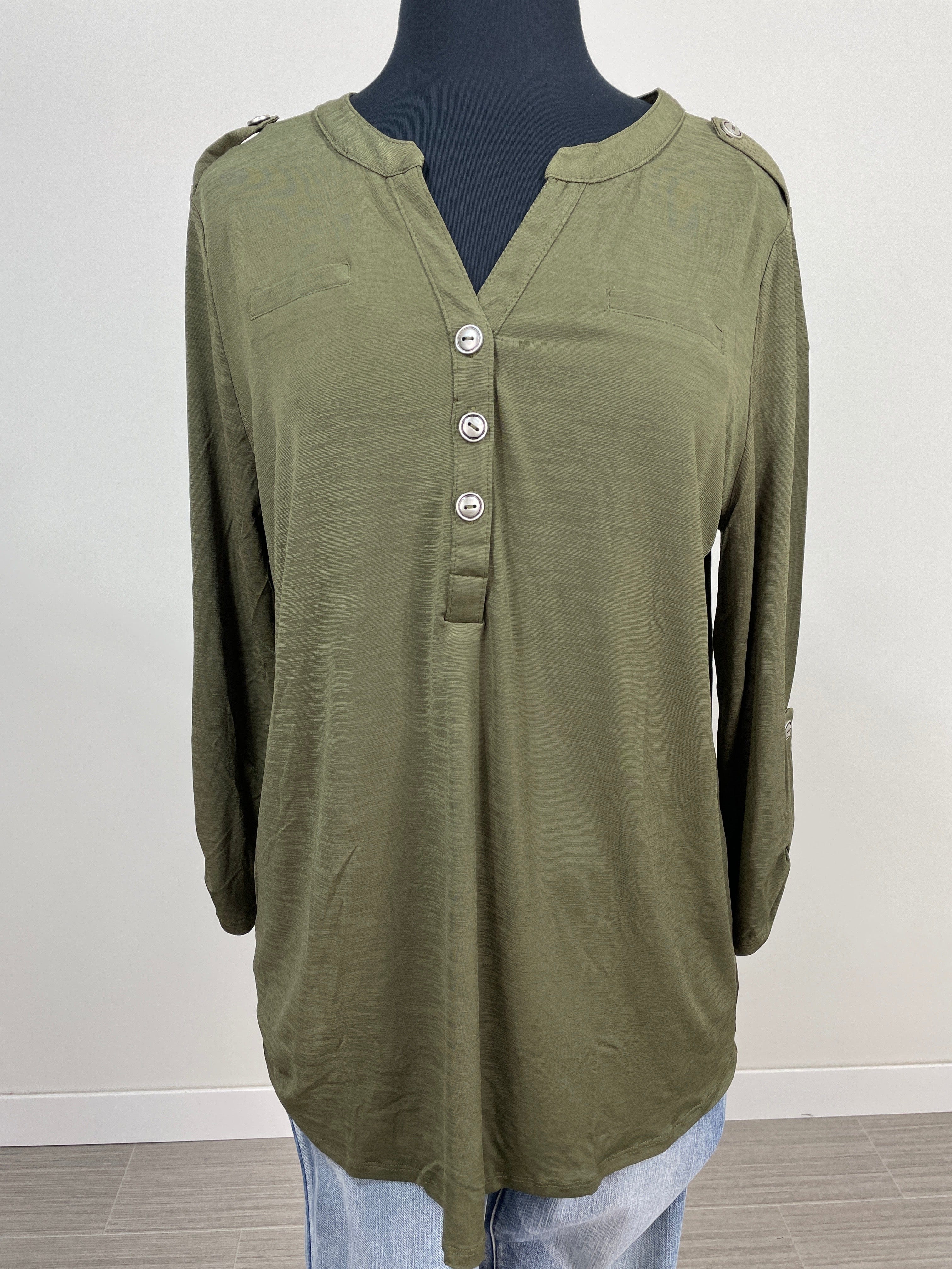Olive Button Lizzy Blouse