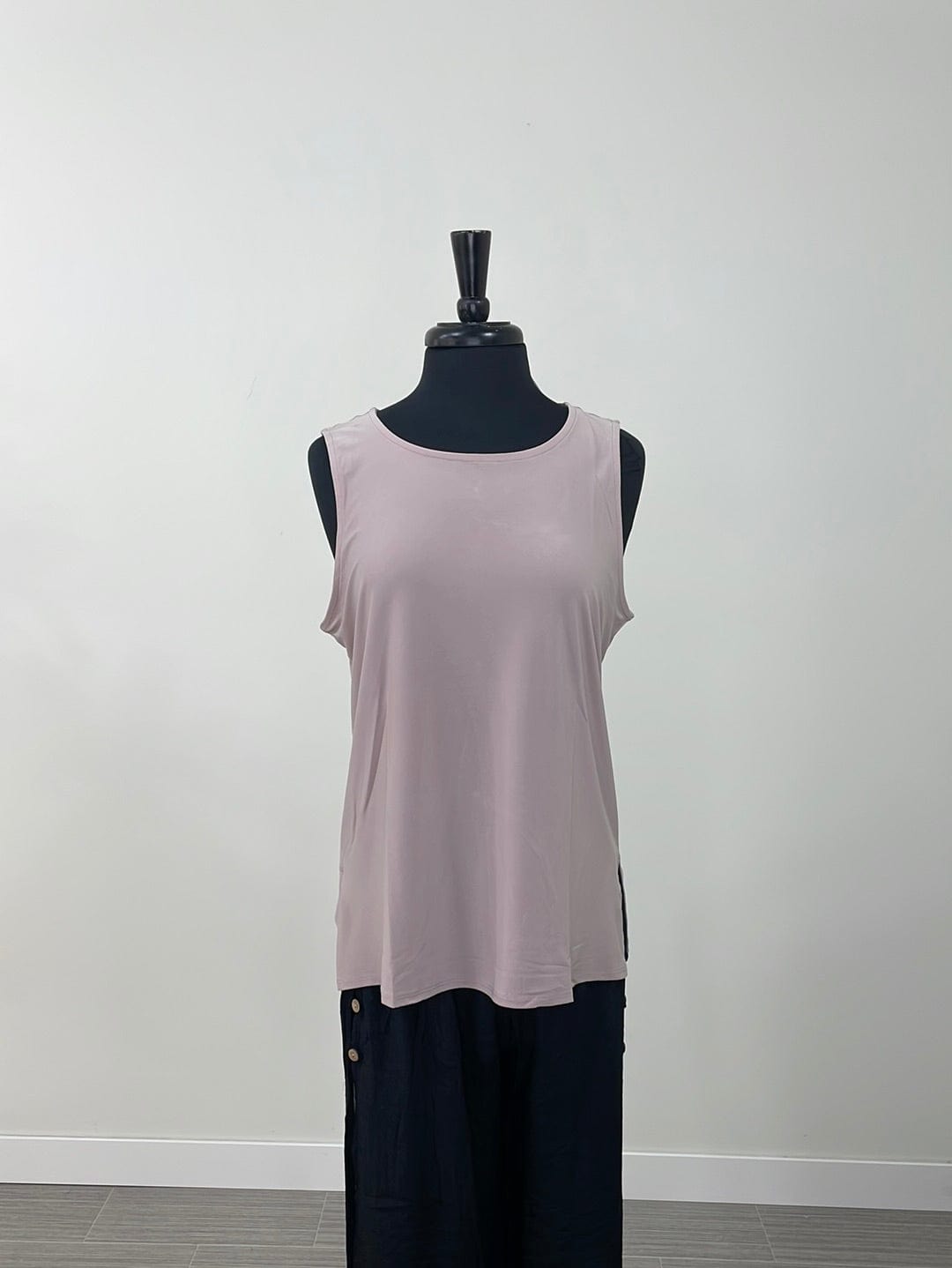 Sand Round Neck Tank Top