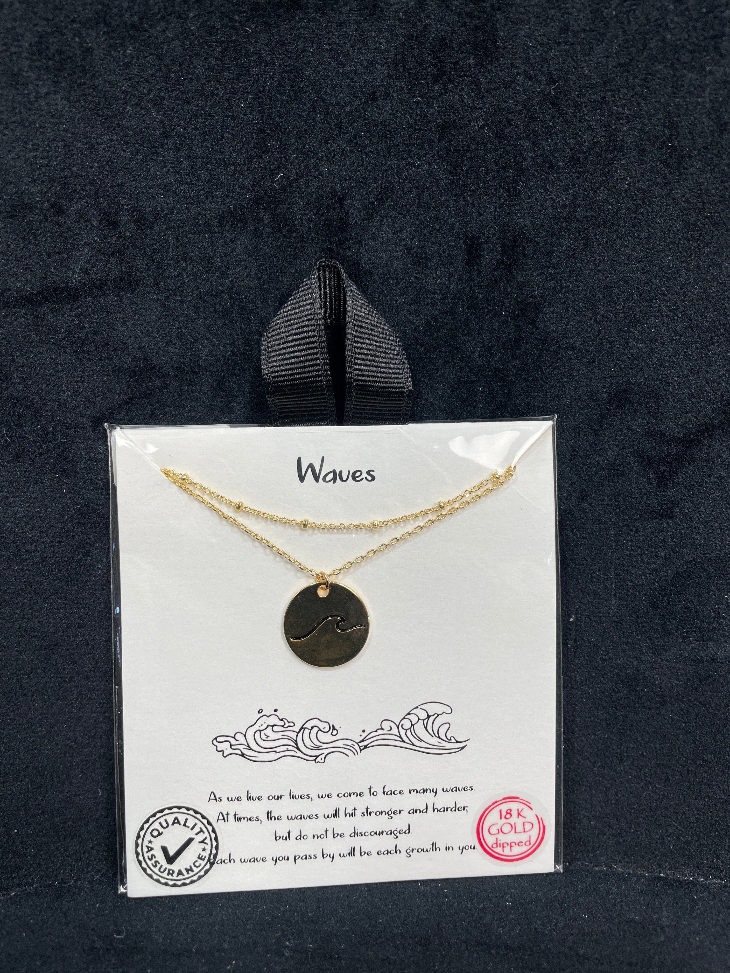 Wave Double Layer Necklace - Gold