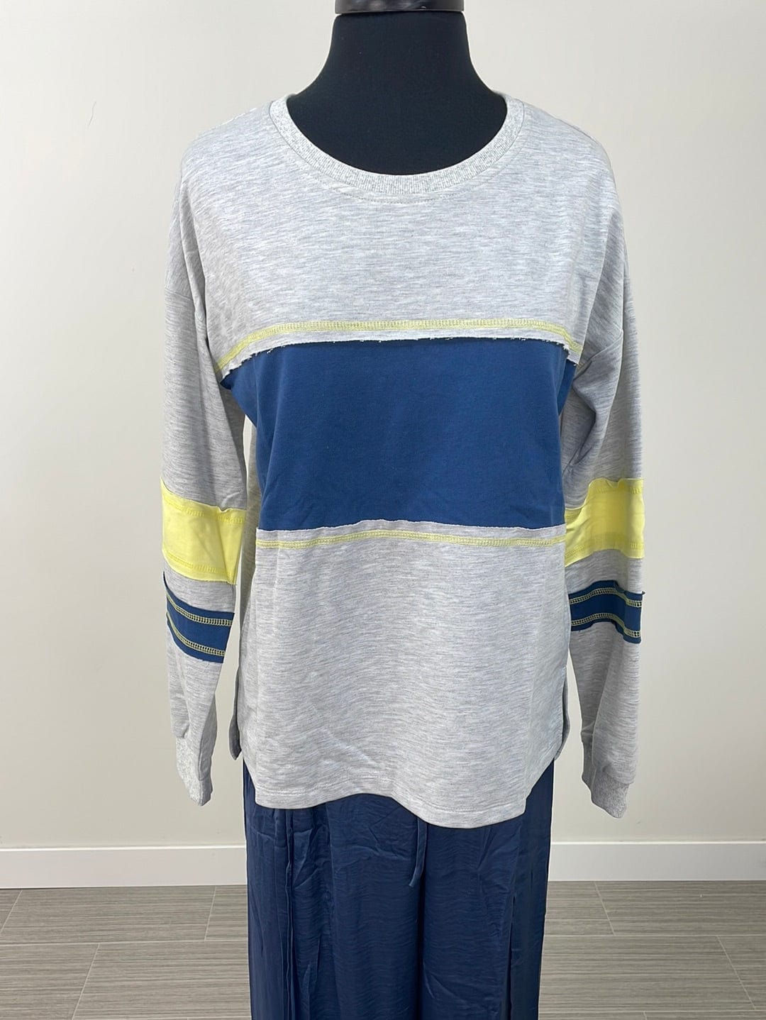 Colorblock French Terry Pullover Top