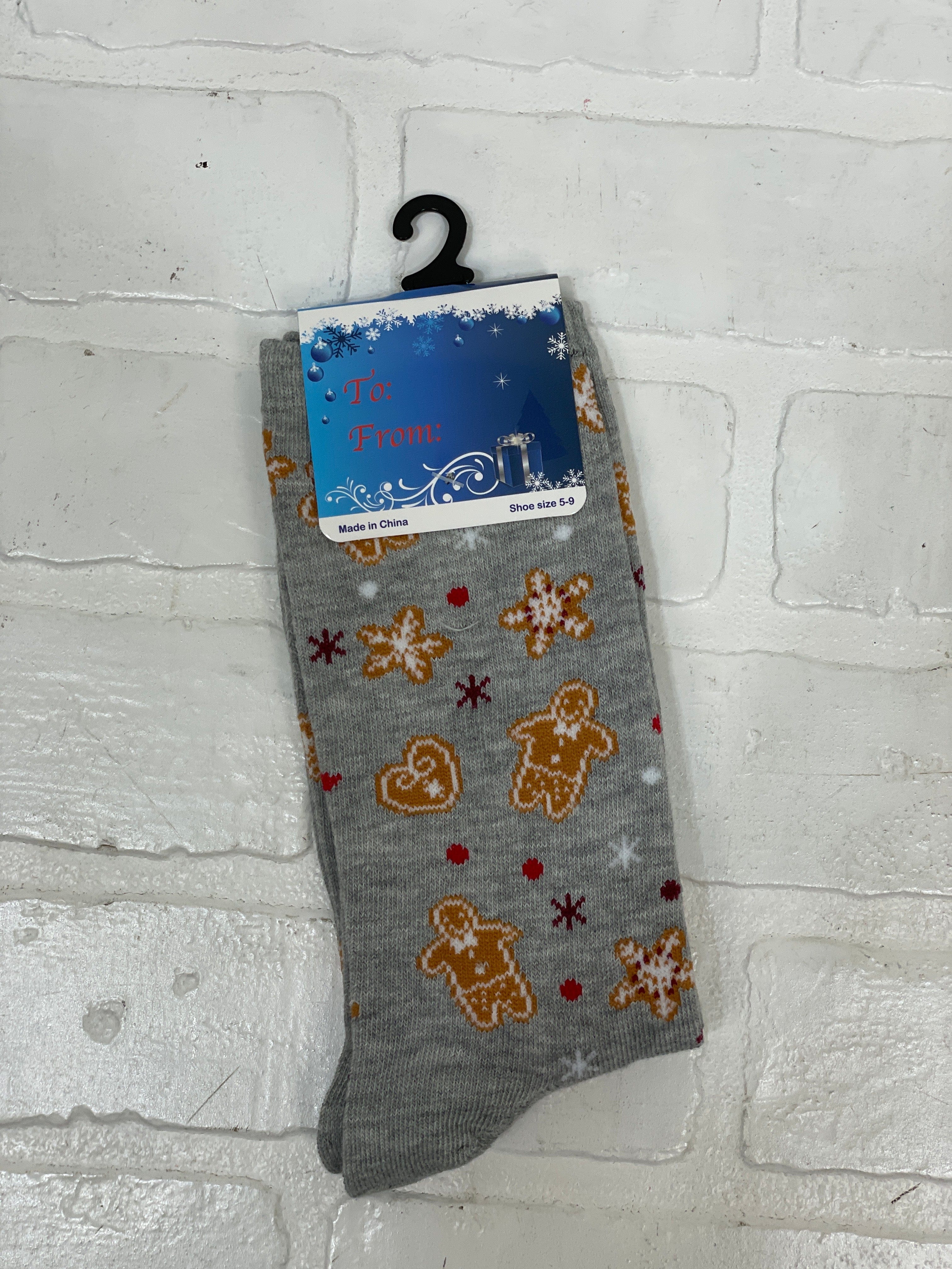 Grey Gingerbread Socks