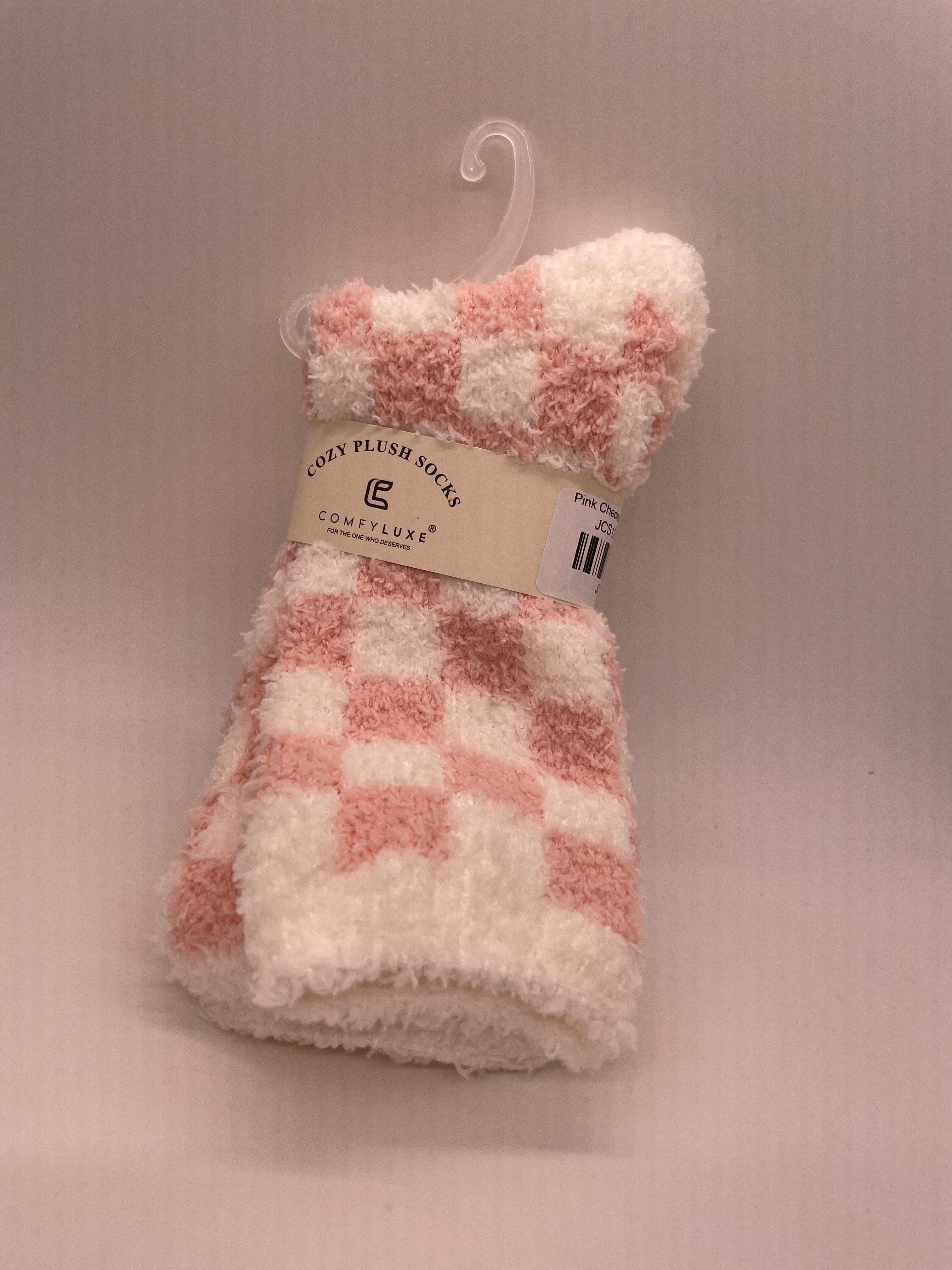 Pink Checkered Comfy Luxe Sock