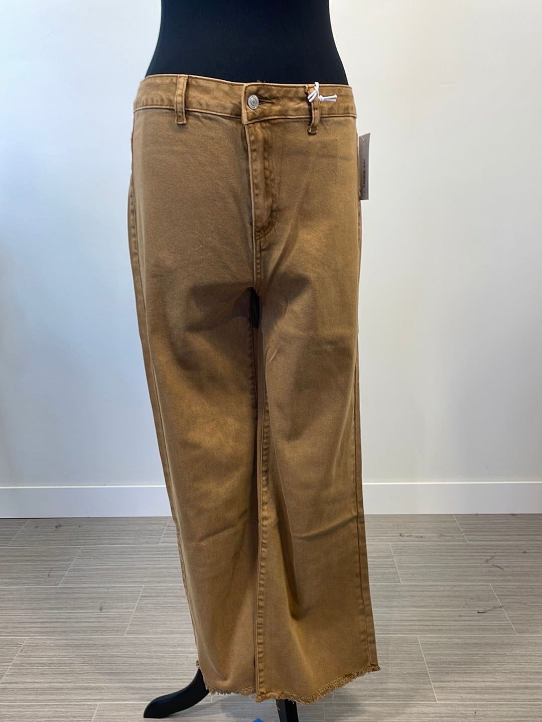 Camel Straight Crop Denim