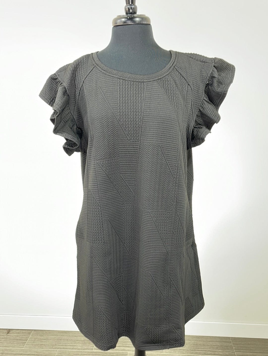 Black Criss Cross Jacquard Knit Dress