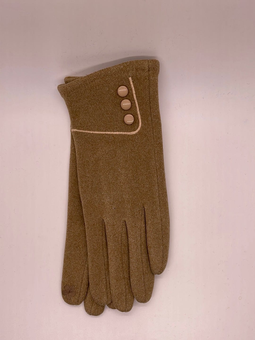 Camel Button Detail Glove