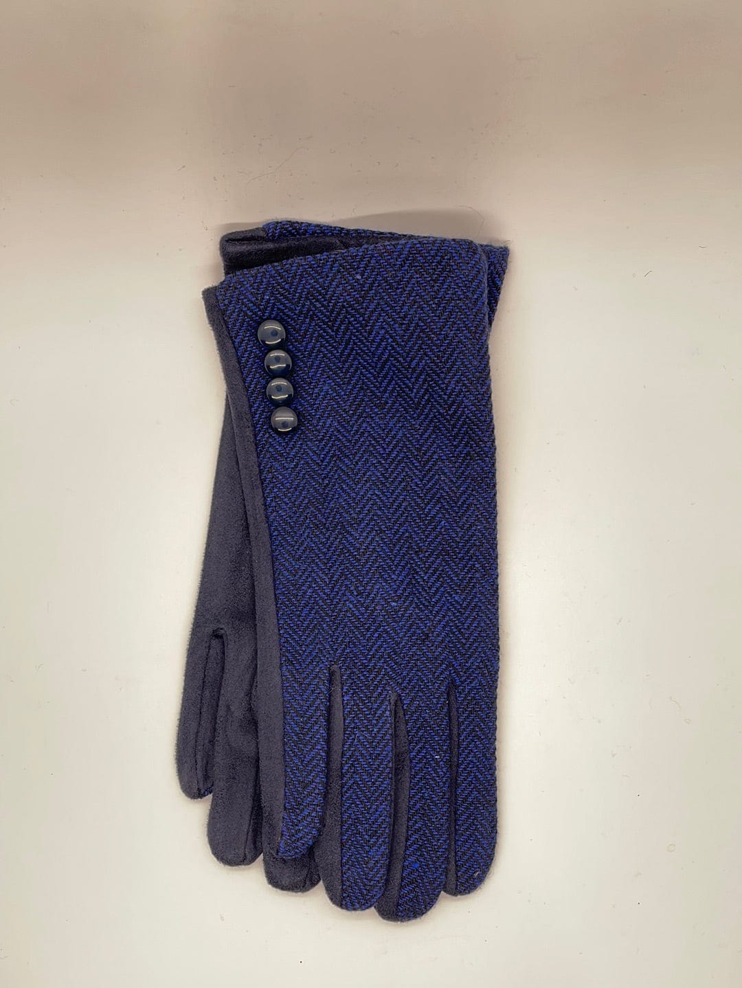 Blue Houndstooth Glove