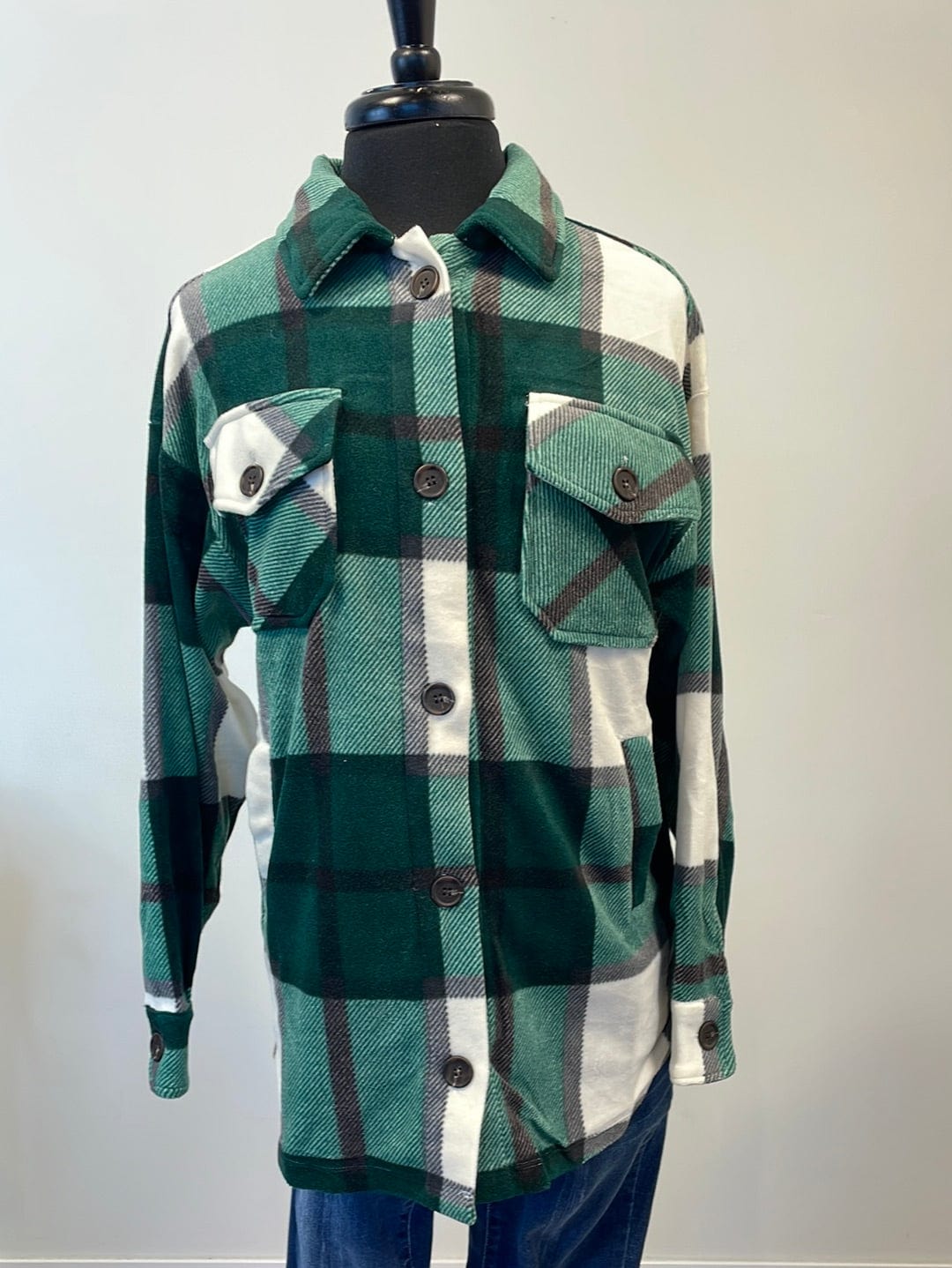 Hunter Green Plaid Shacket