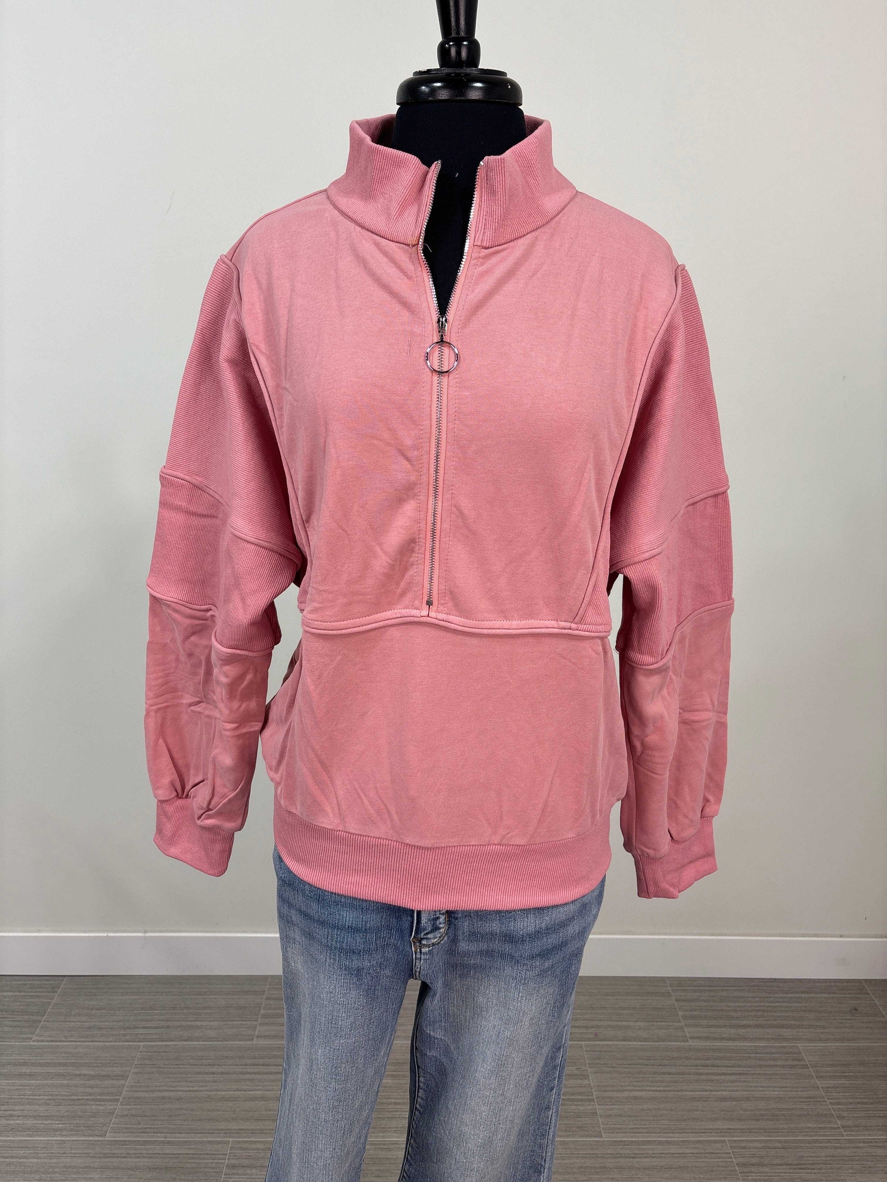 Rose Quarter Zip Pullover
