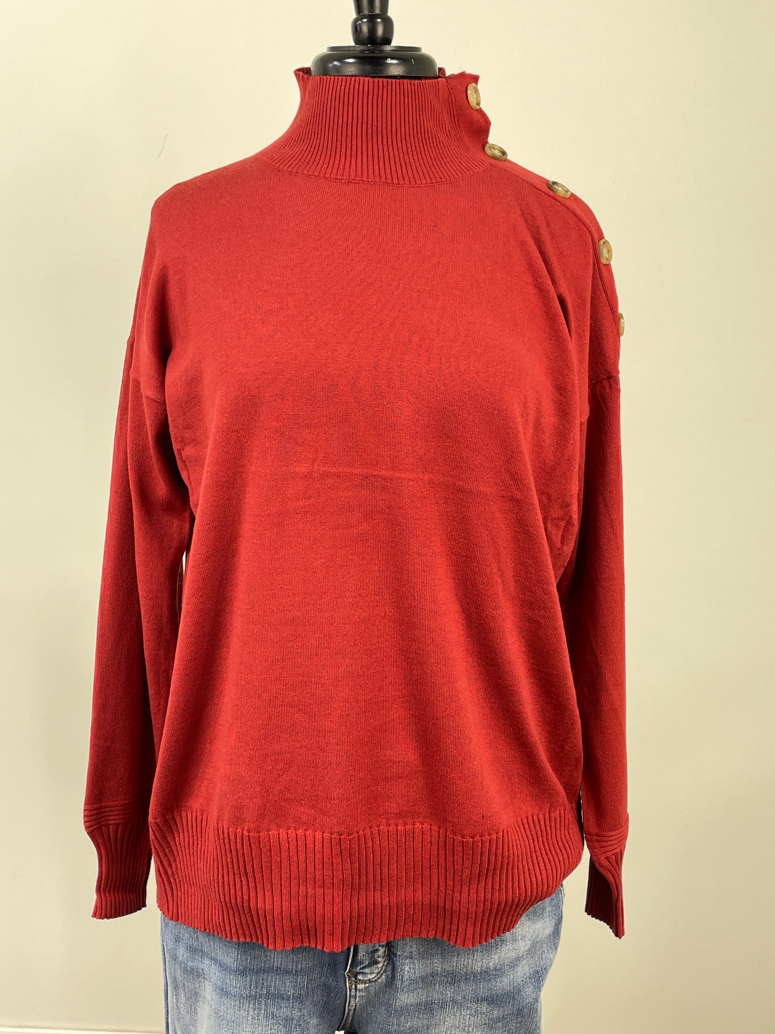 Dark Rust Turtle Neck Sweater